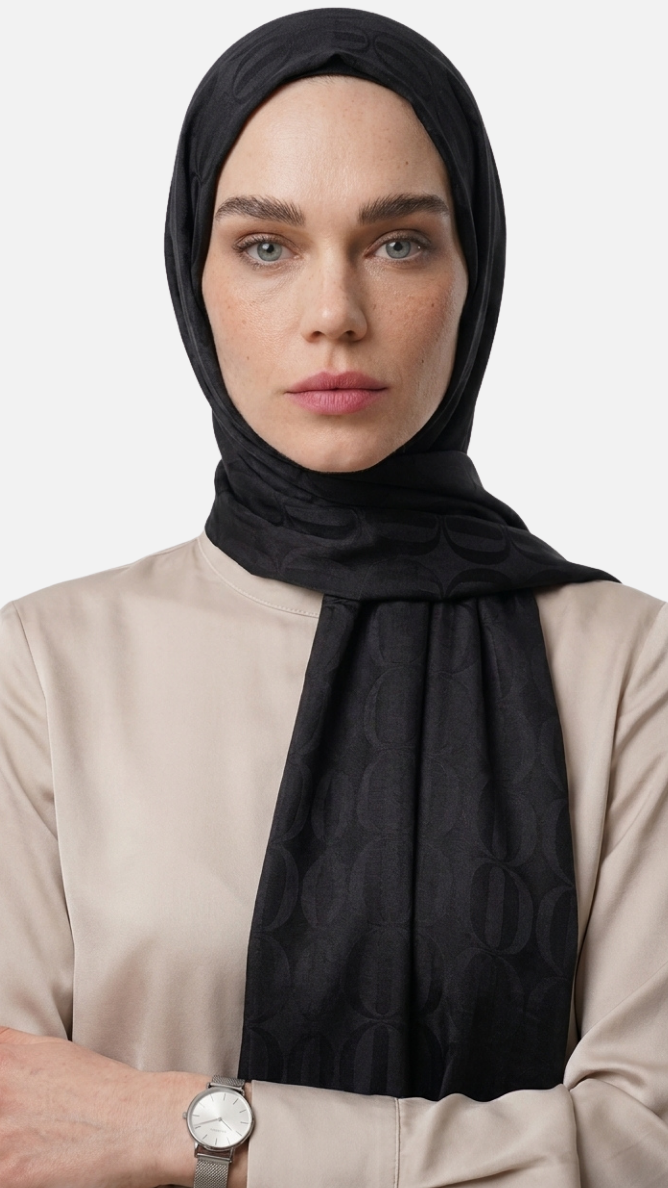 Dune Desen Ayrobin Jakar Şal - Siyah
