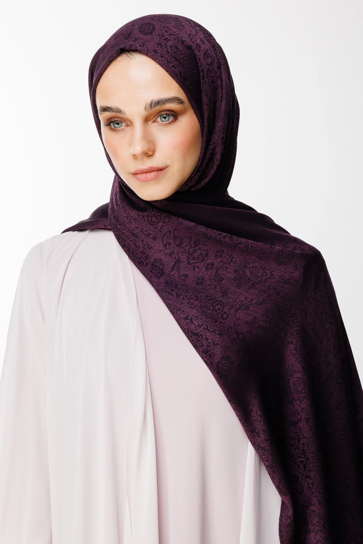 Henna Desen Çift Taraflı Şal