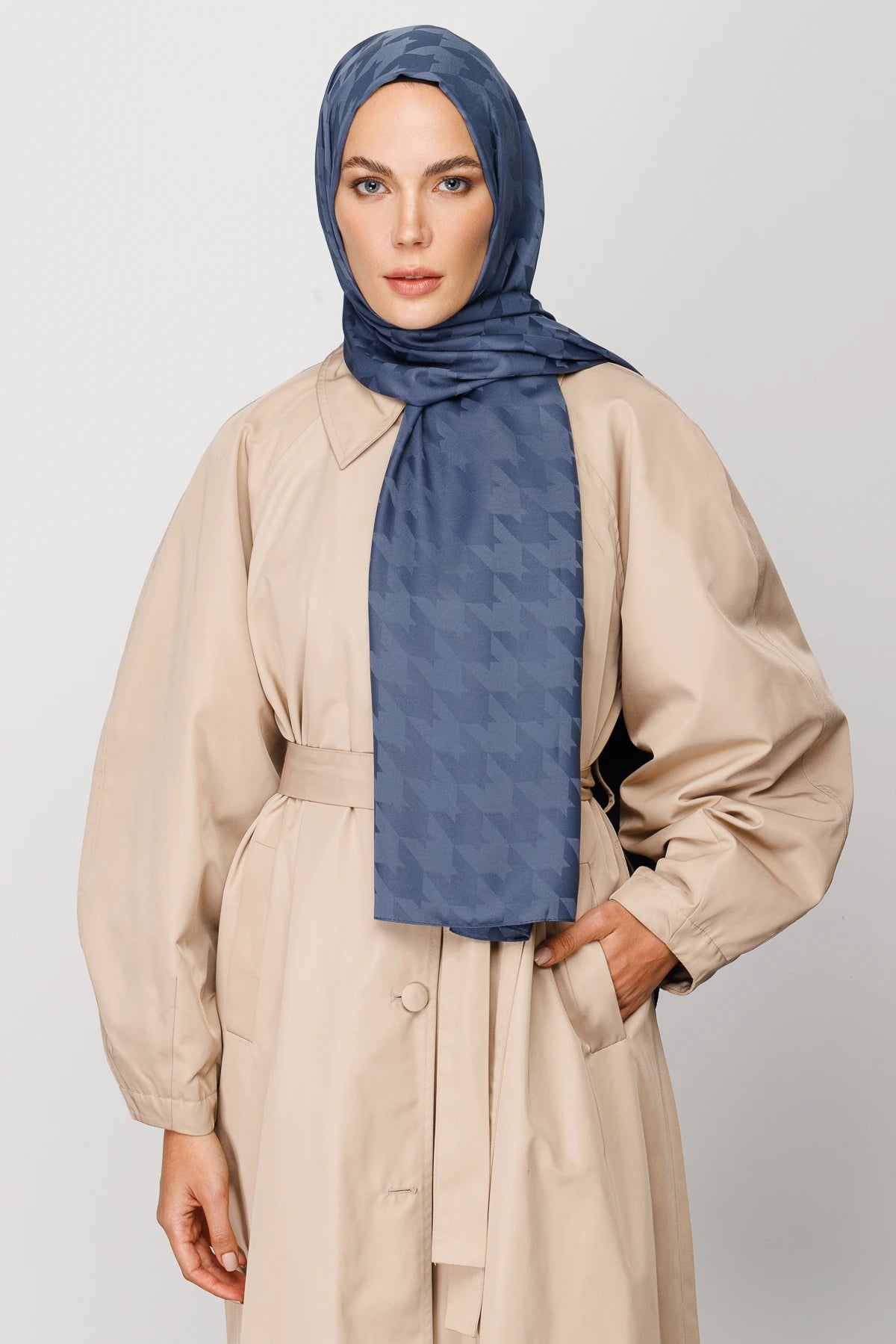 Kazayağı Desen İpeksi Jakar Şal