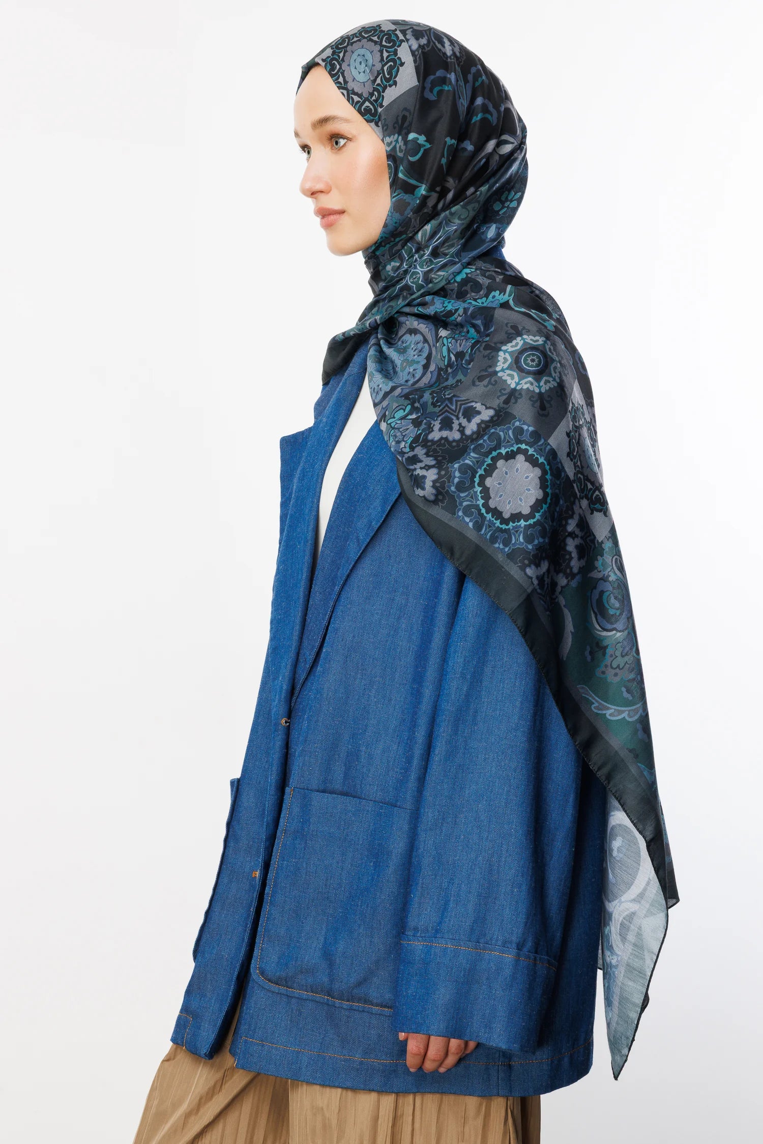 Solhar Desen Pamuk Şal