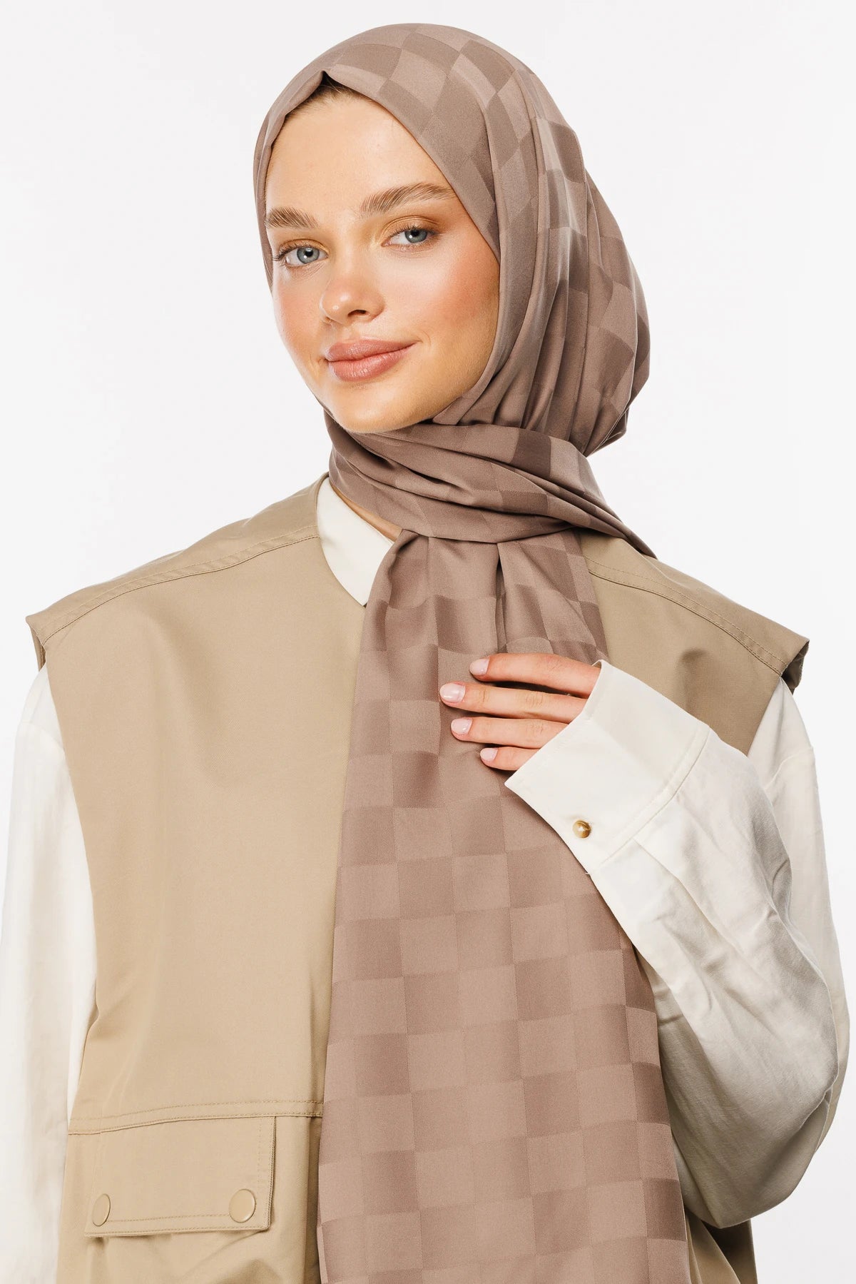 Dama Desen İpeksi Jakar Şal