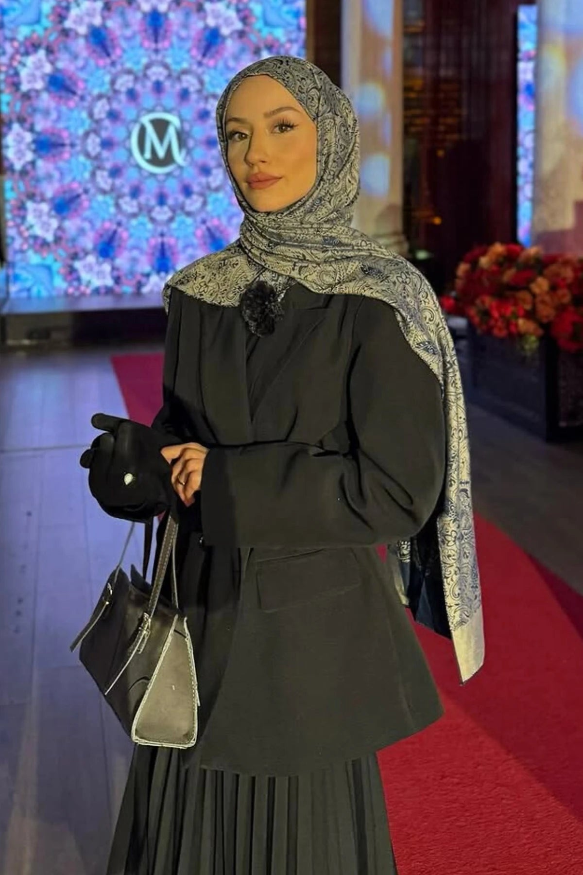 Velora Desen Çift Taraflı Şal