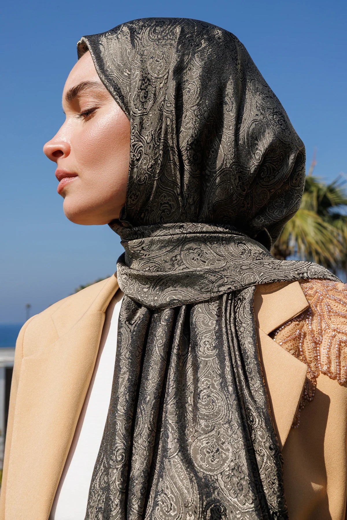 Moren Desen Shine Line Şal