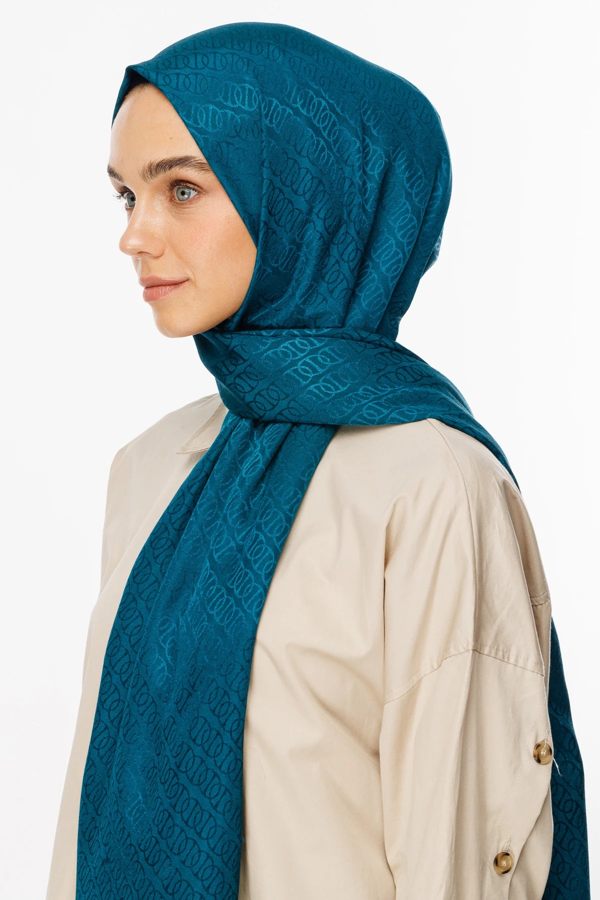 Forever Desen Parlak Jakar Şal