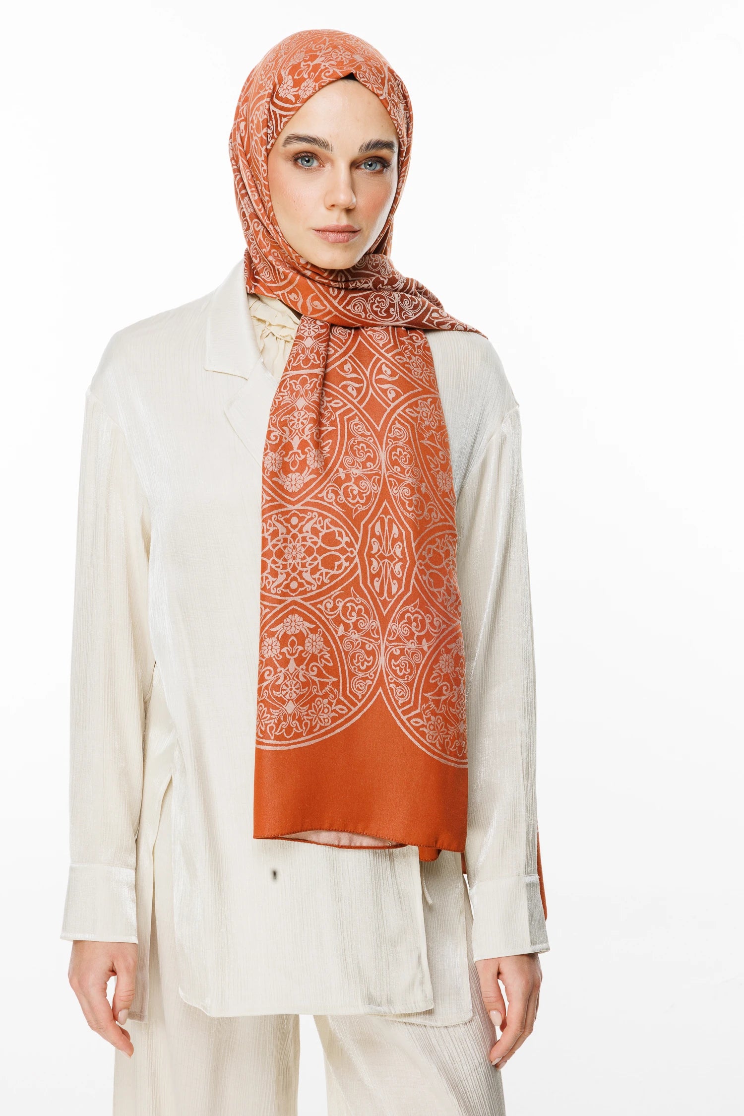 Morocco Desen Çift Taraflı Şal