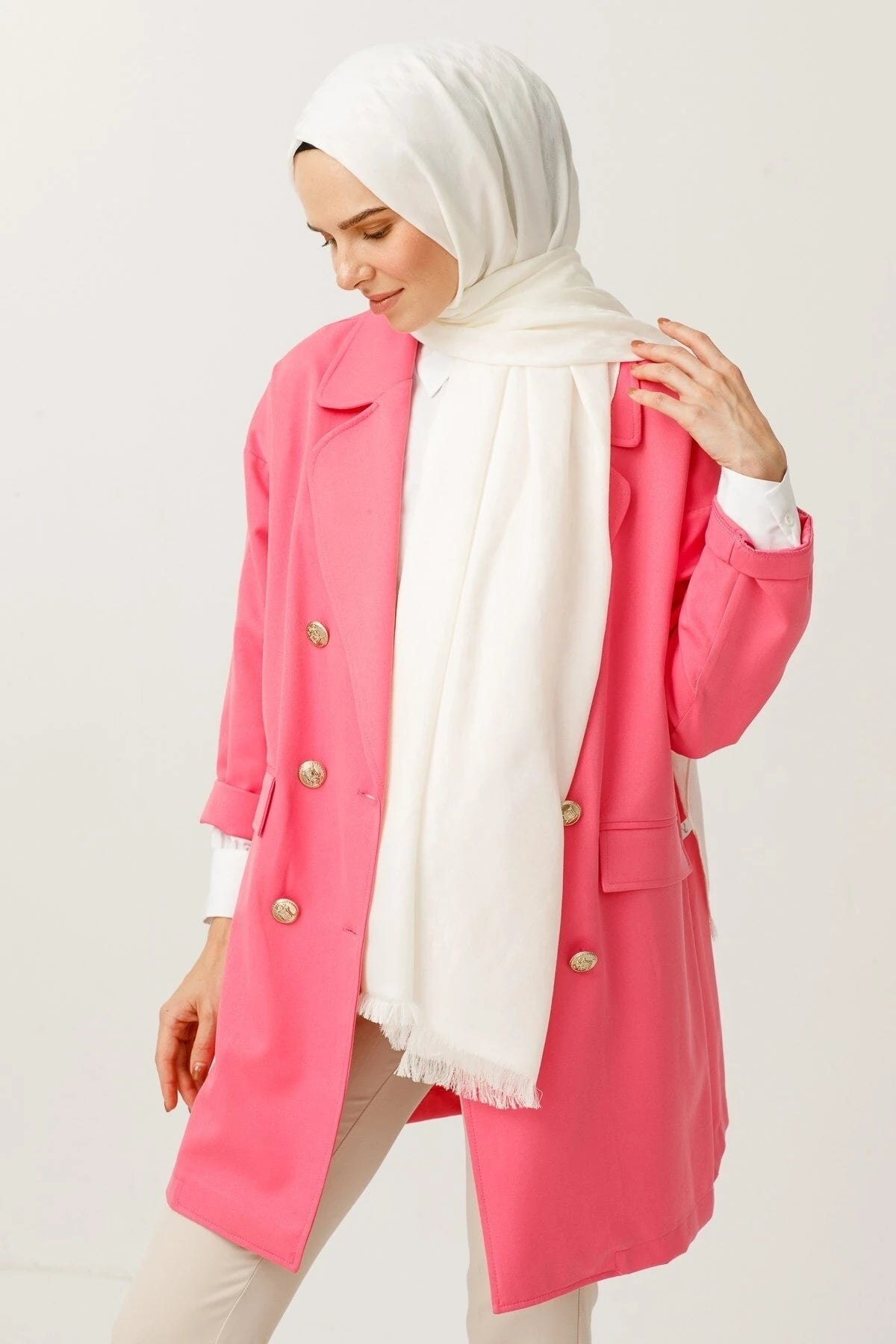 Kırlangıç Desen Pamuk Jakar Şal