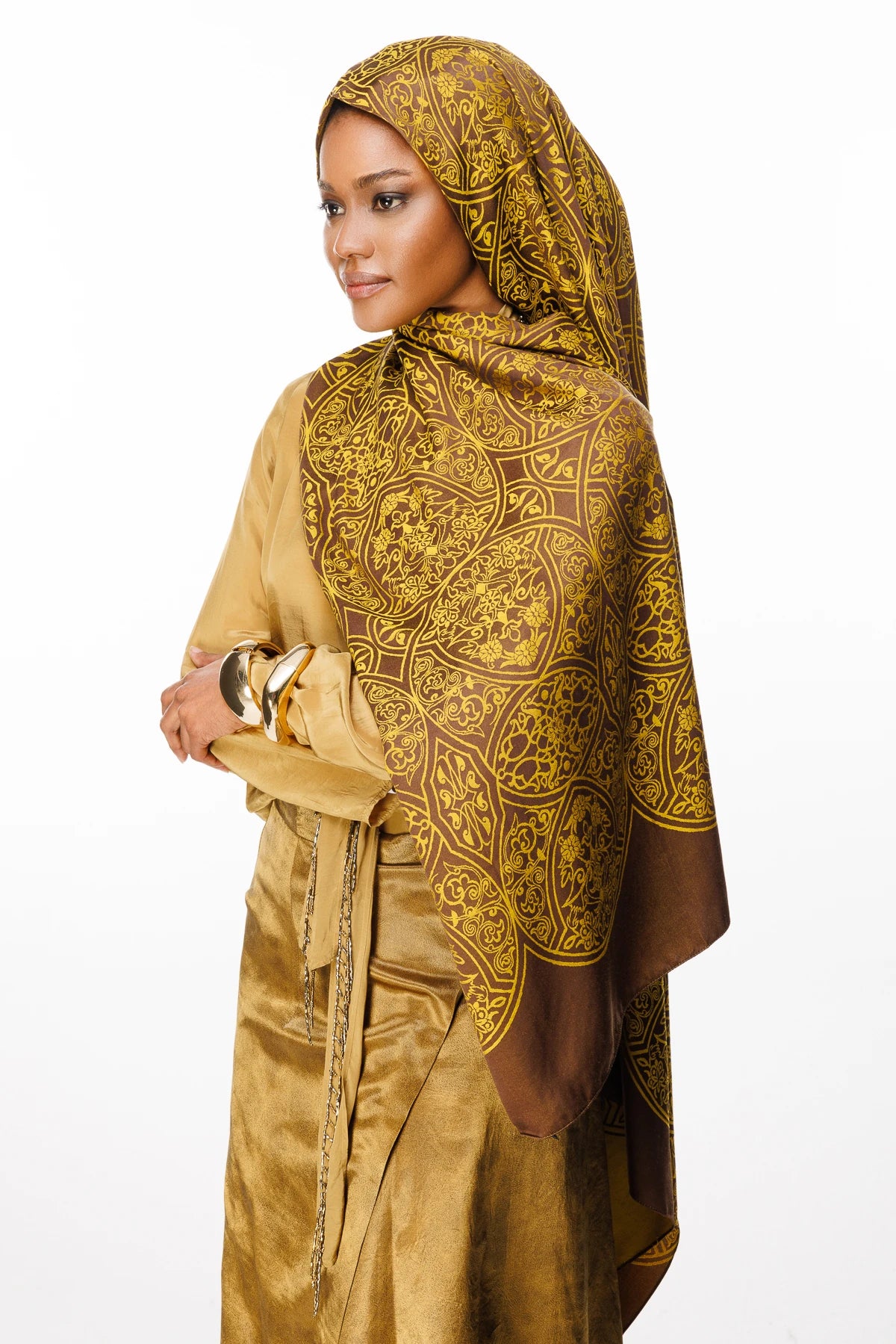 Morocco Desen Çift Taraflı Şal