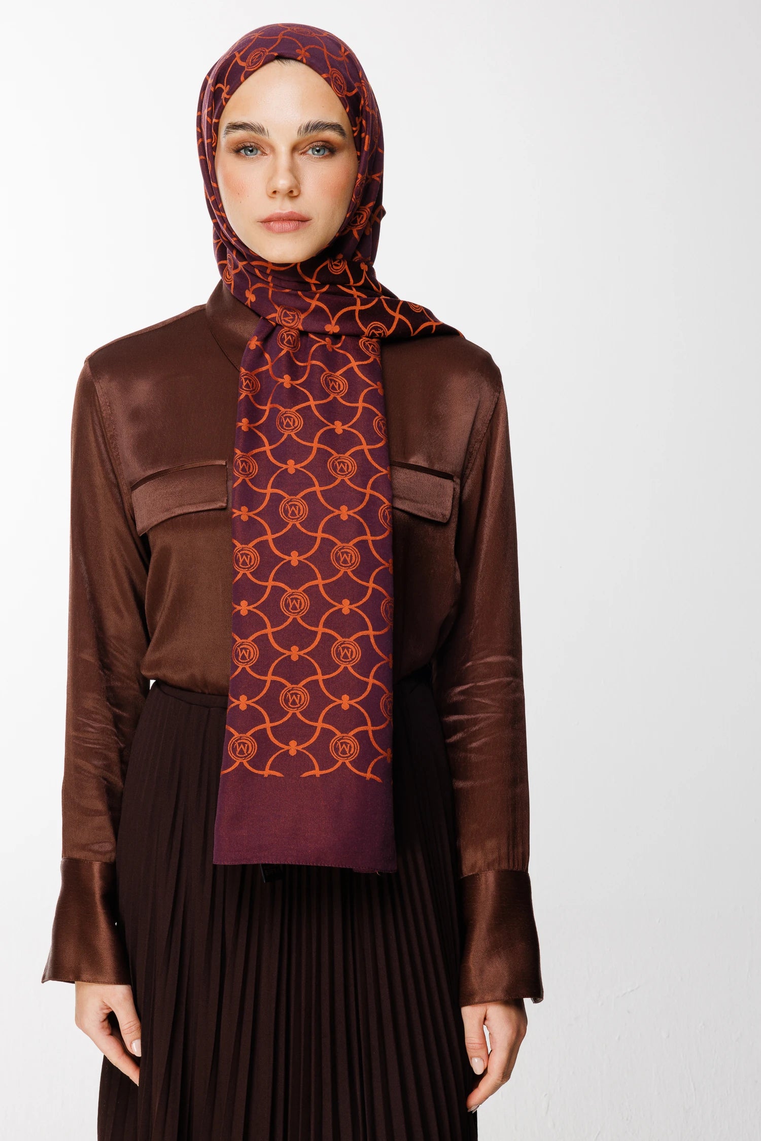 Marrakech Desen Çift Taraflı Şal