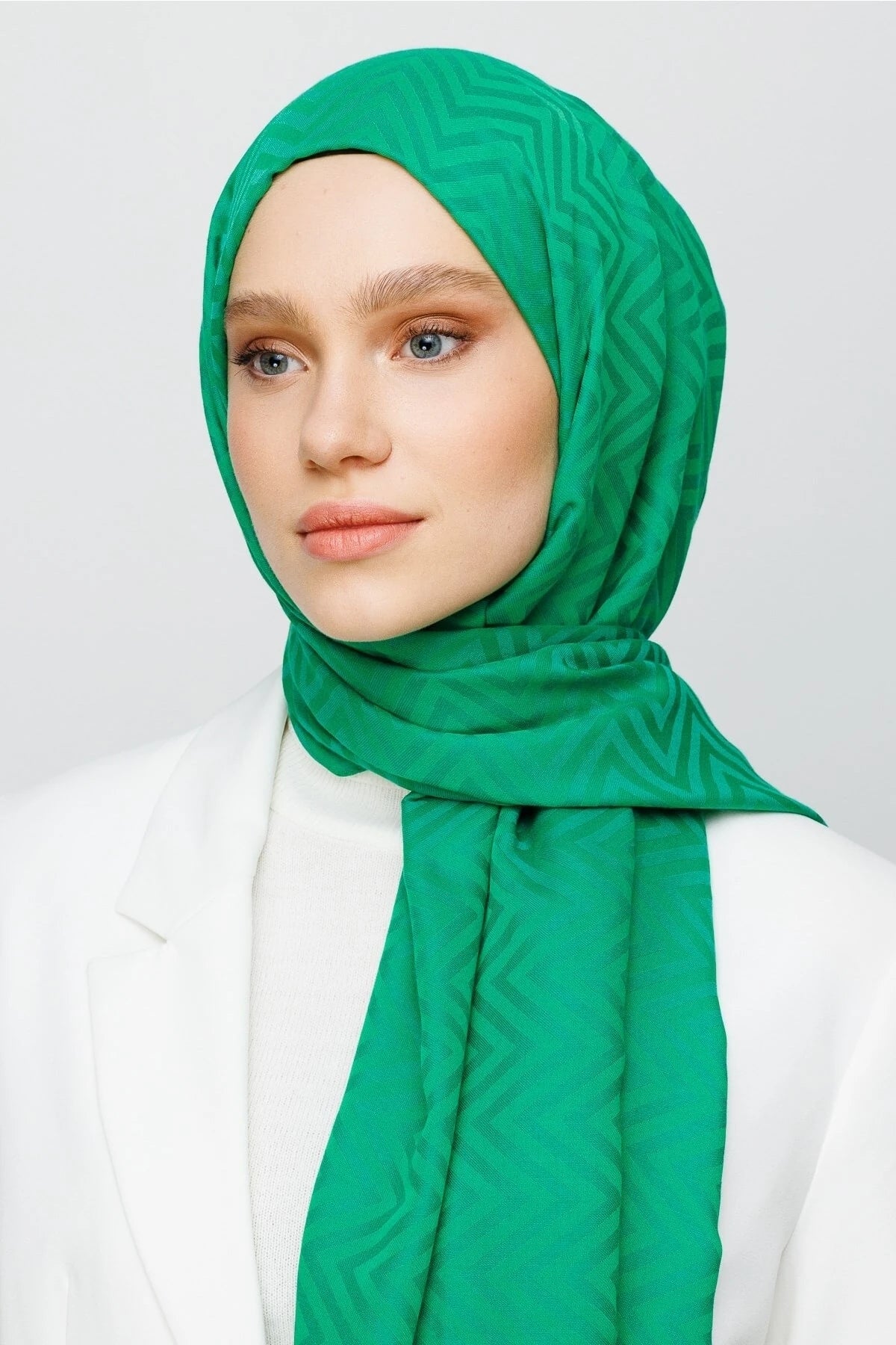 Zikzak Desen Pamuk Jakar Şal