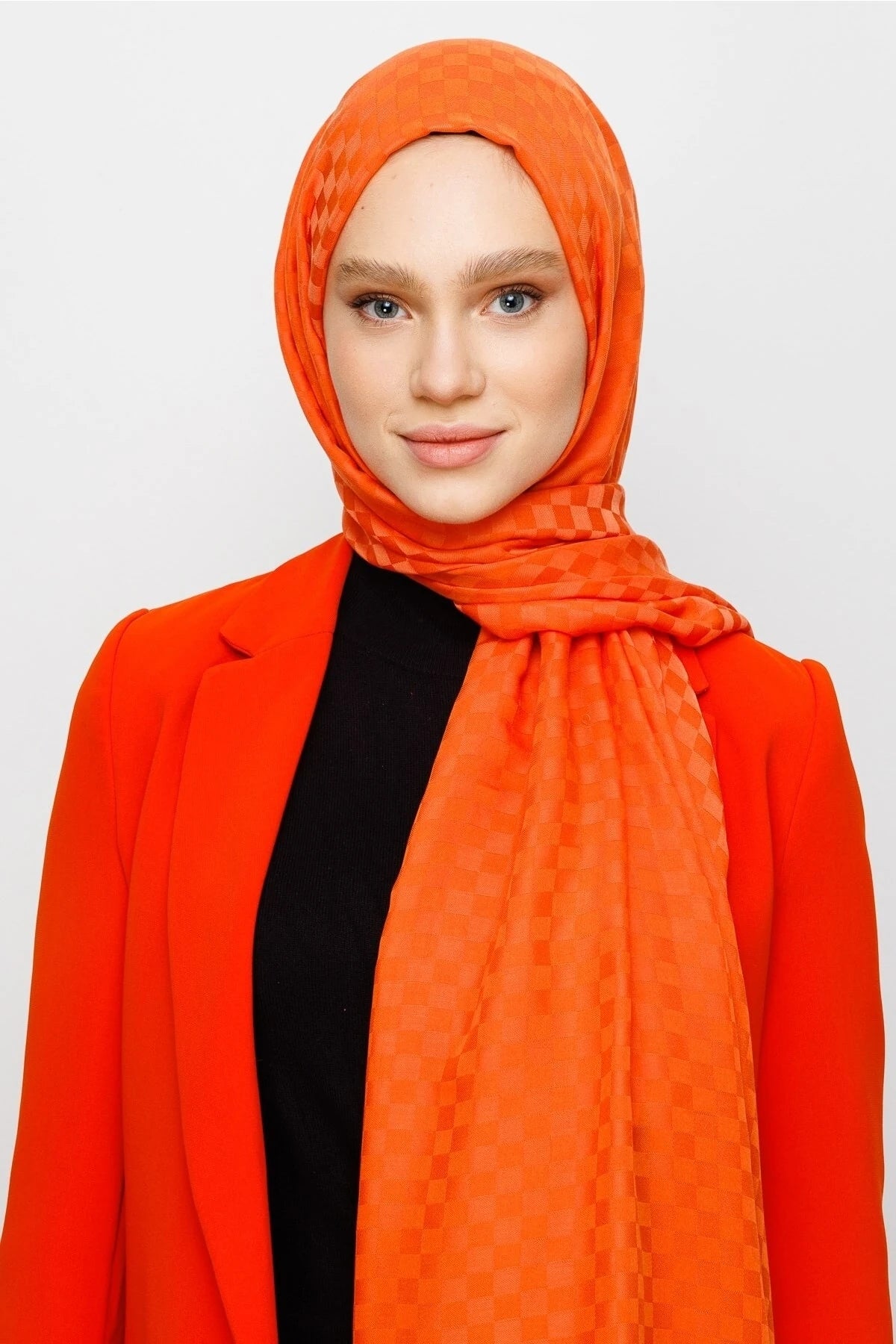 Kare Desen Pamuk Jakar Şal