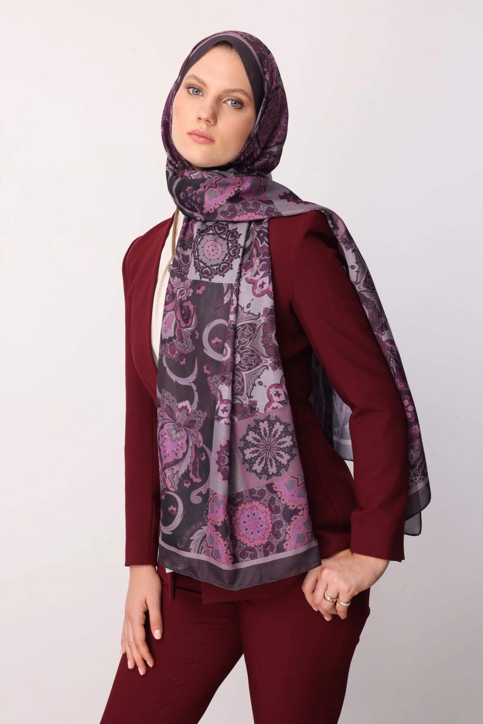 Solhar Desen Pamuk Şal