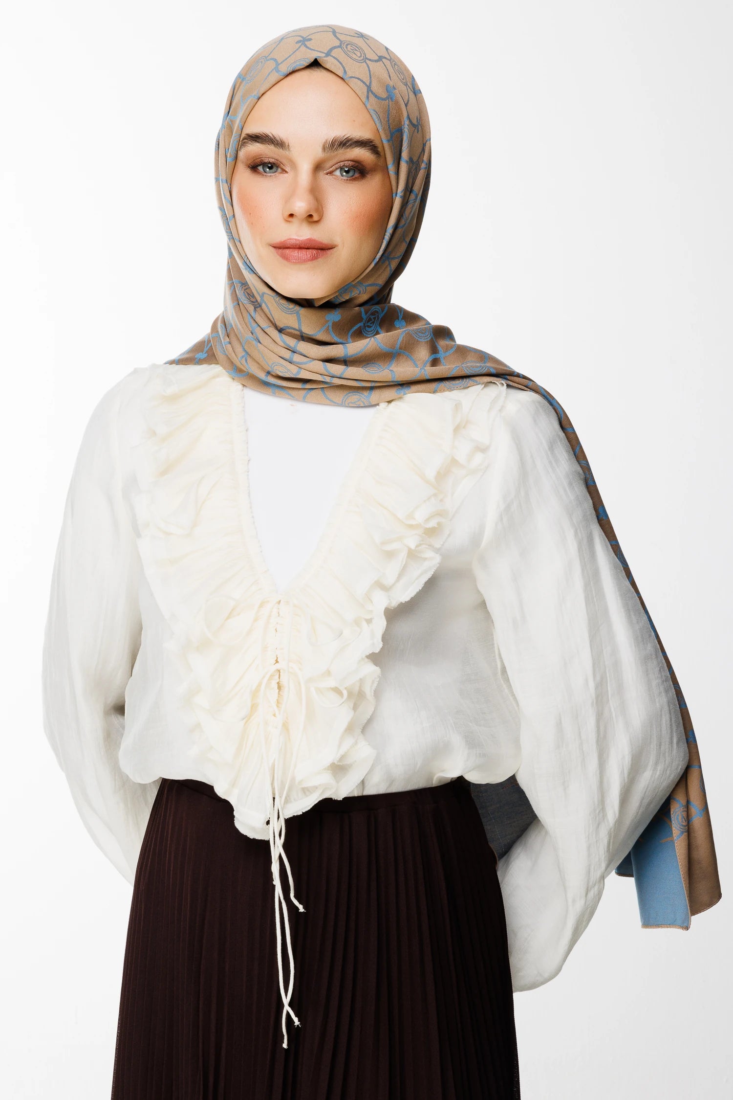 Marrakech Desen Çift Taraflı Şal