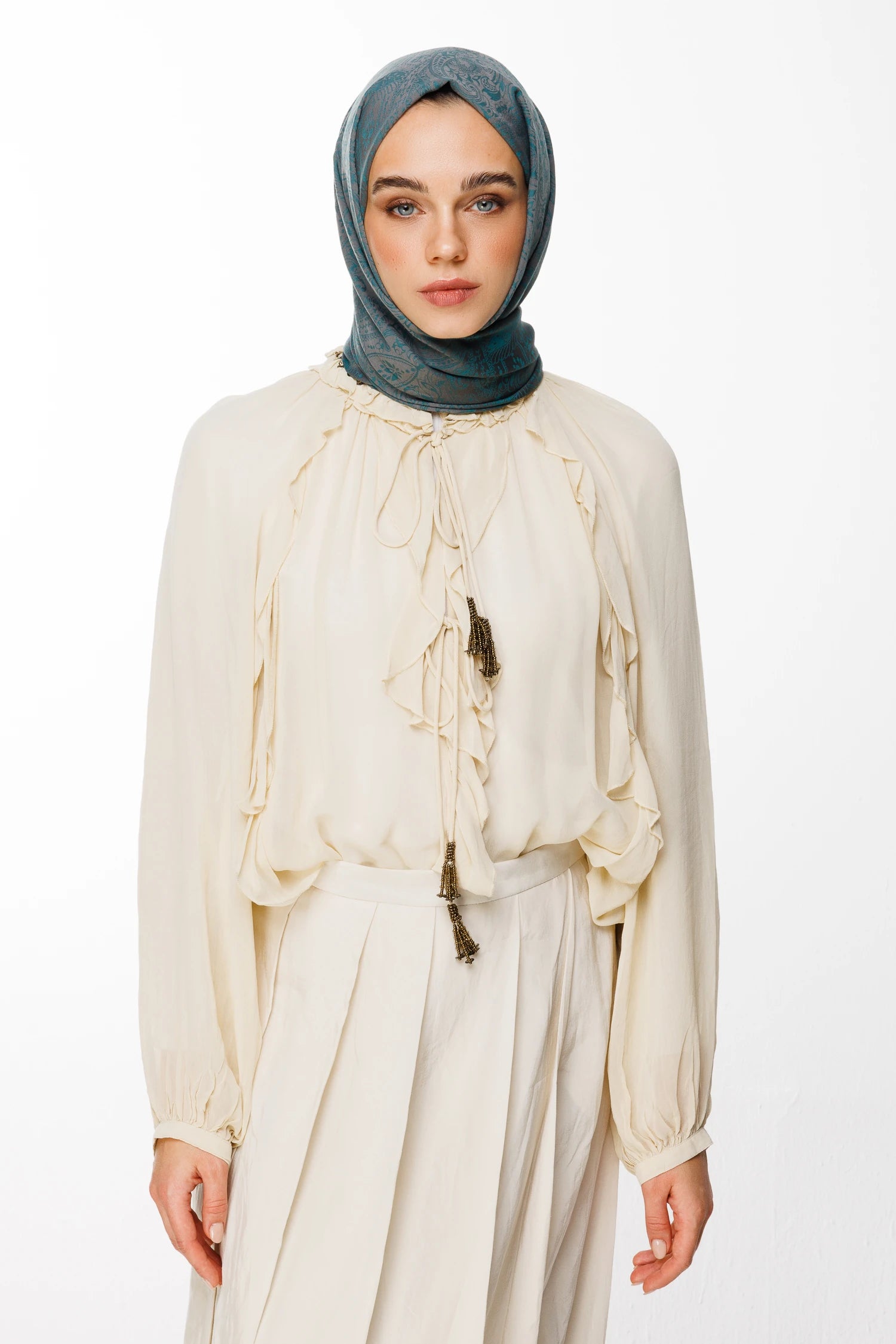 Velora Desen Çift Taraflı Şal