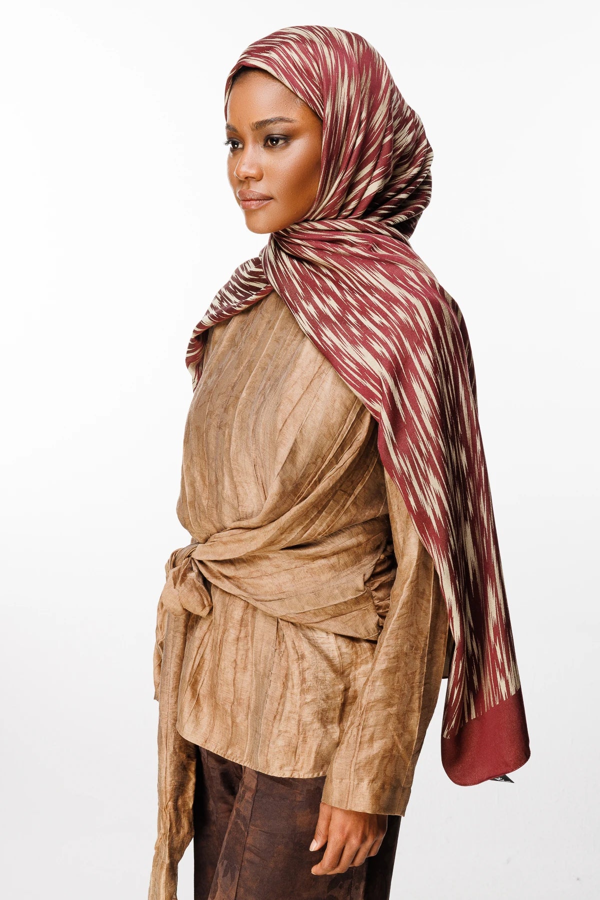 Selis Desen Çift Taraflı Şal