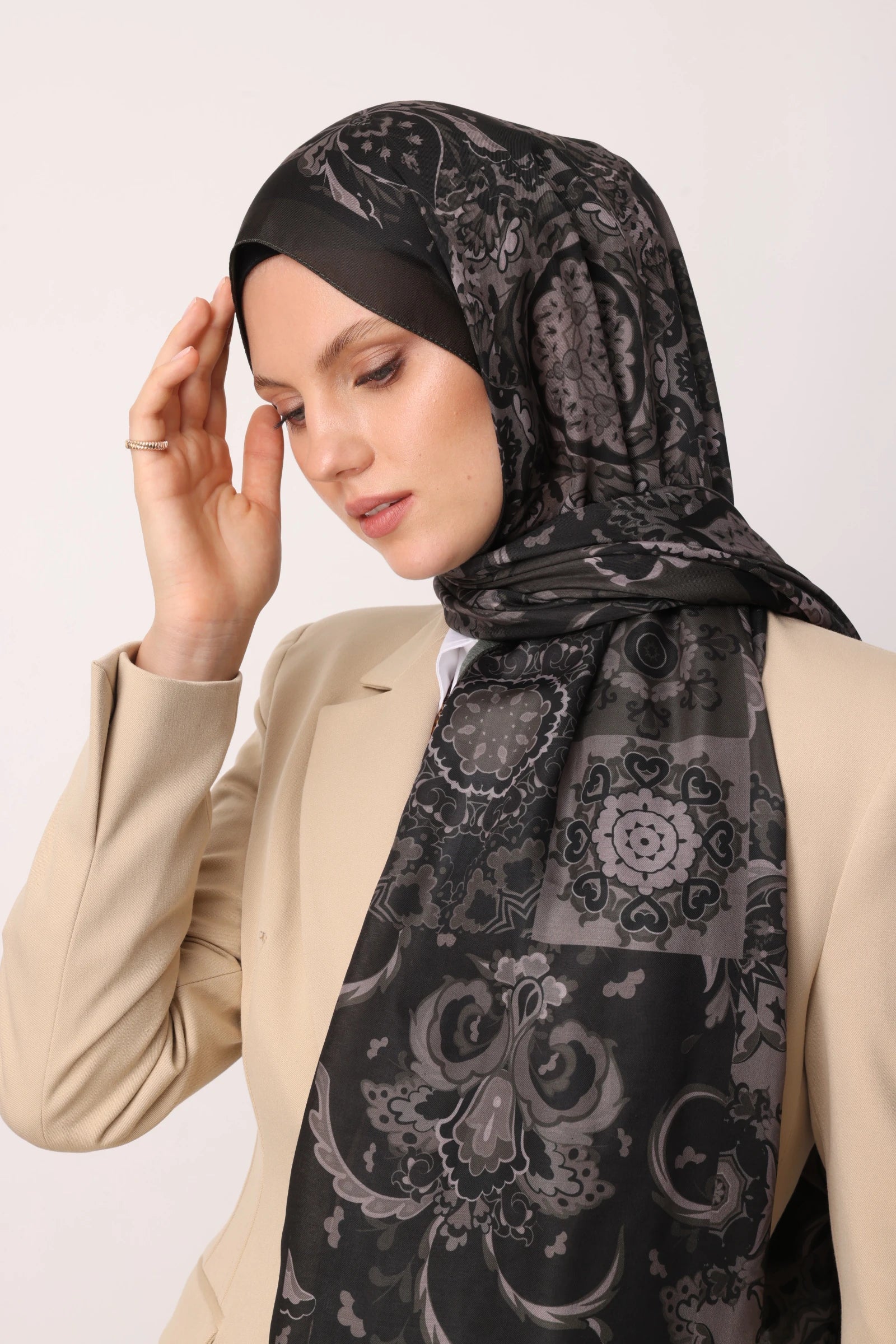 Solhar Desen Pamuk Şal