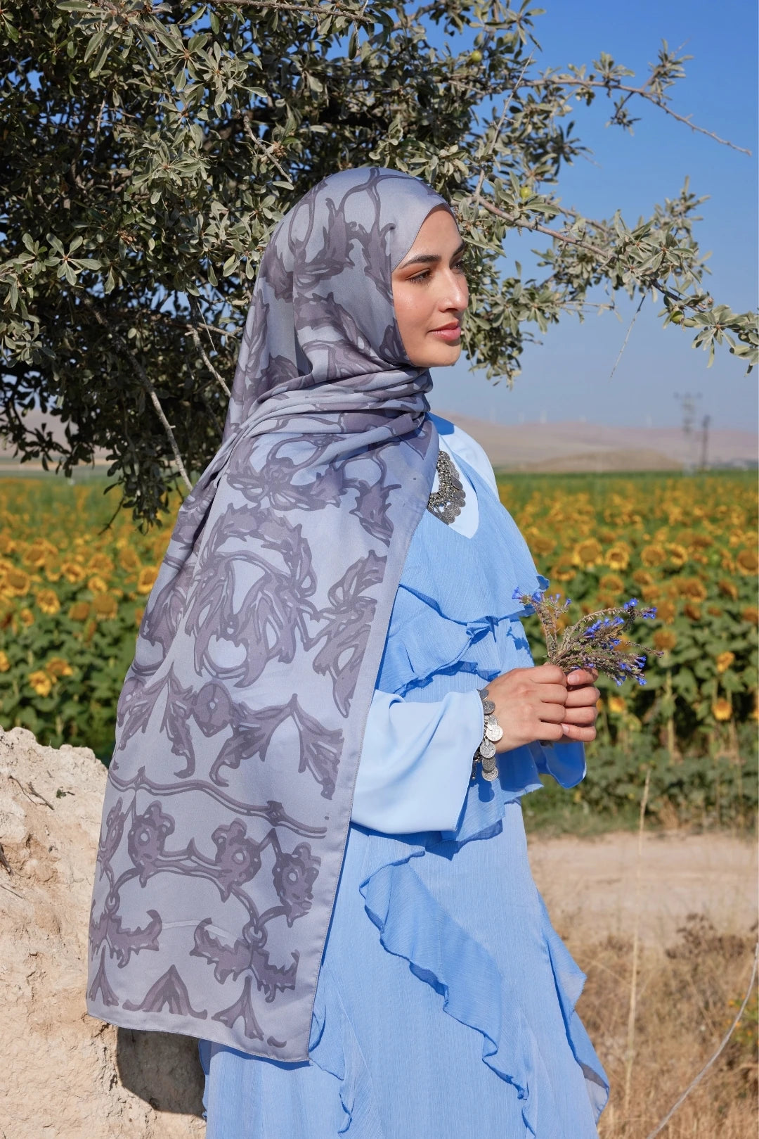 Yaren Desen Sakura İpek Şal