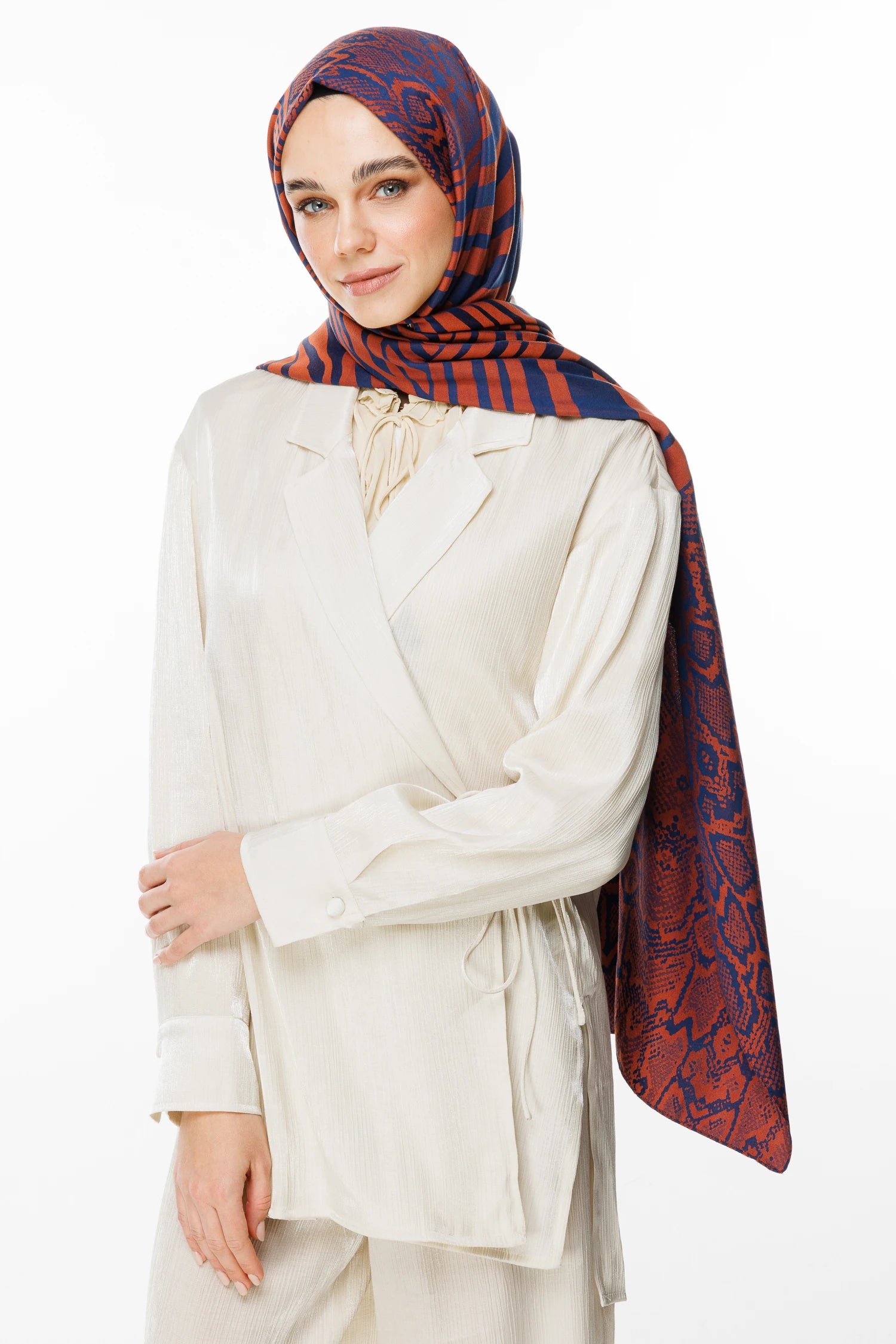 Riad Desen Çift Taraflı Şal