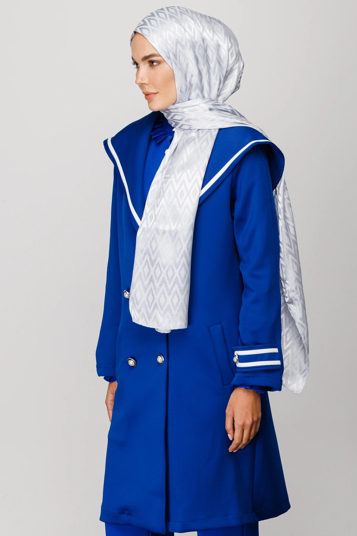 Karo Desen Parlak Jakar Şal