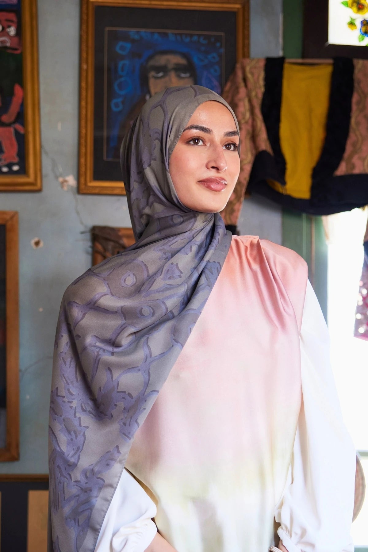 Yaren Desen Sakura İpek Şal