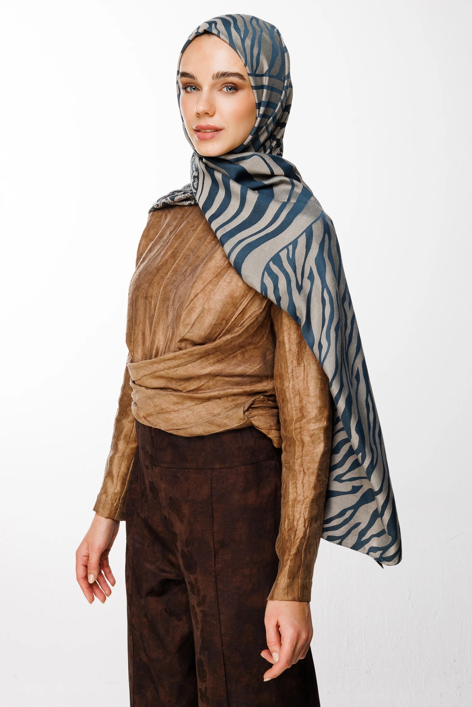 Riad Desen Çift Taraflı Şal