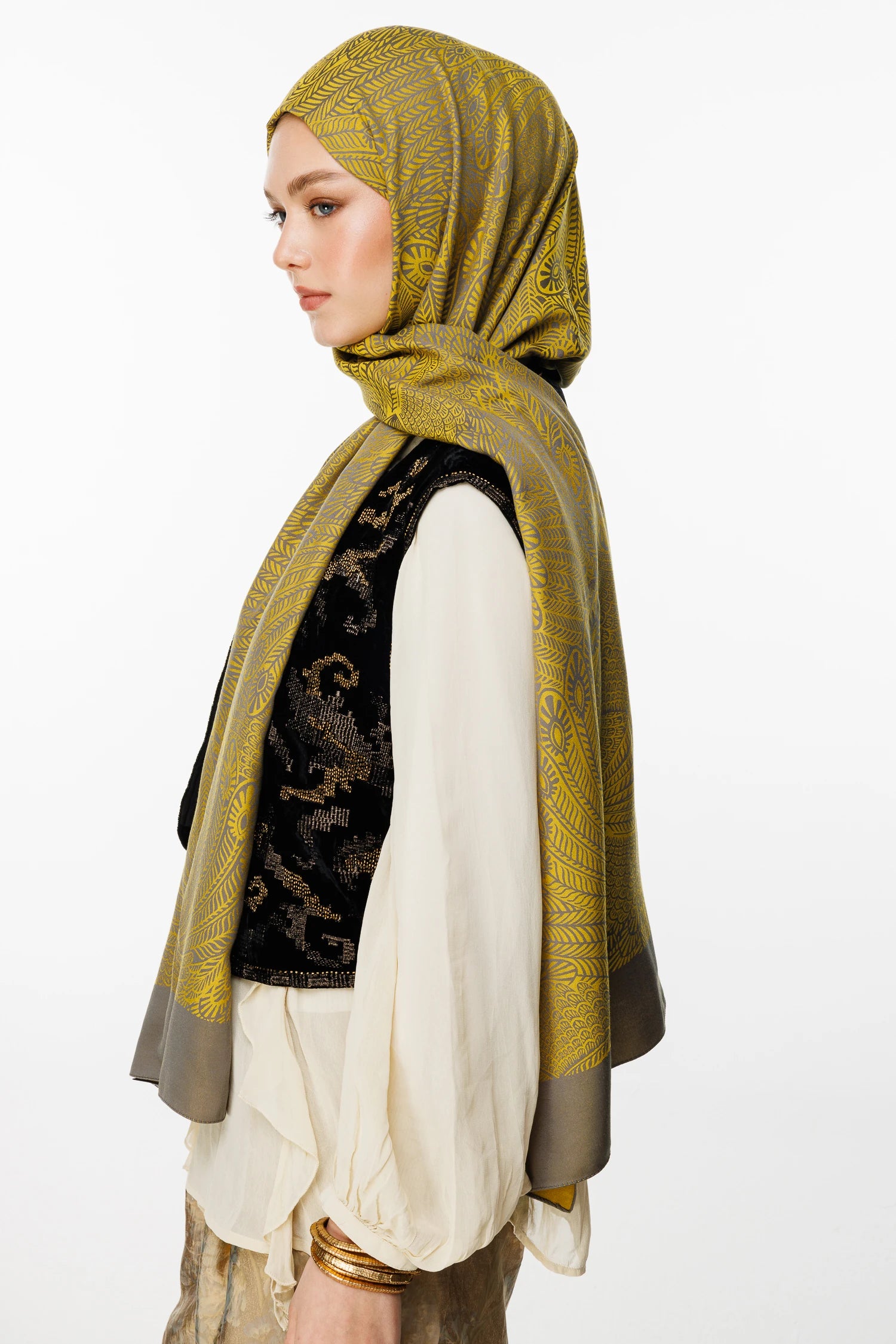 Mayra Desen Çift Taraflı Şal