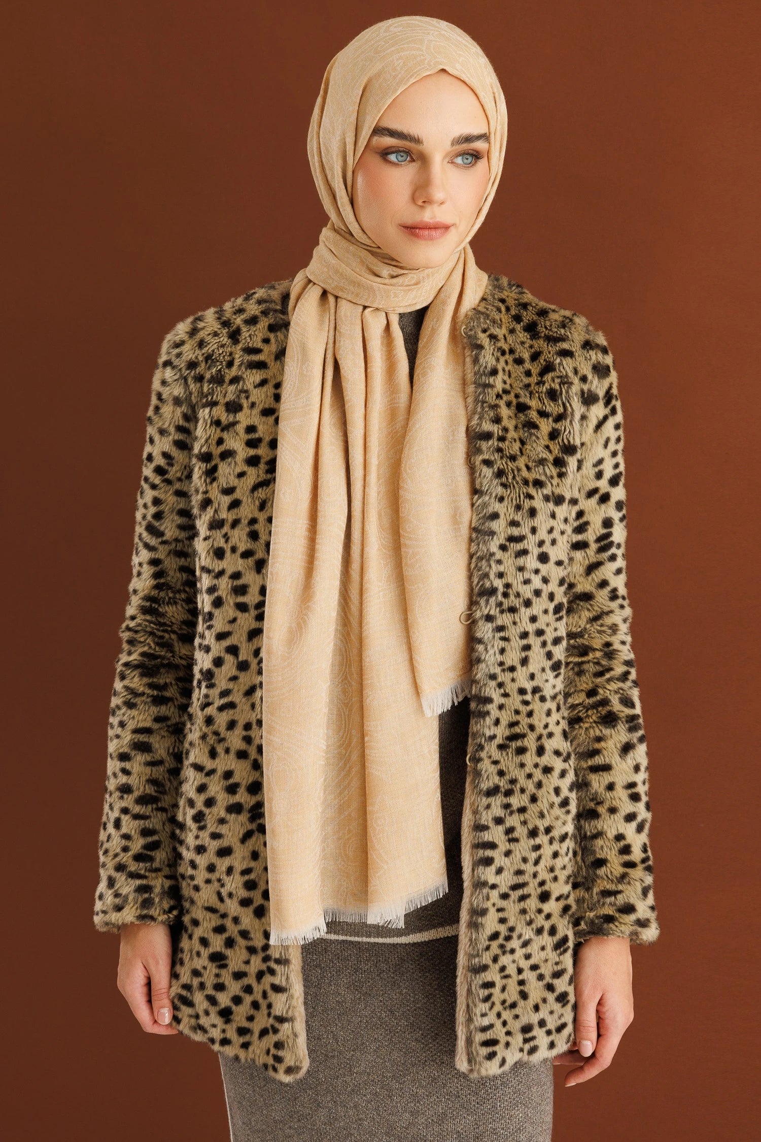 Rumi Desen Yün Kaşmir Şal