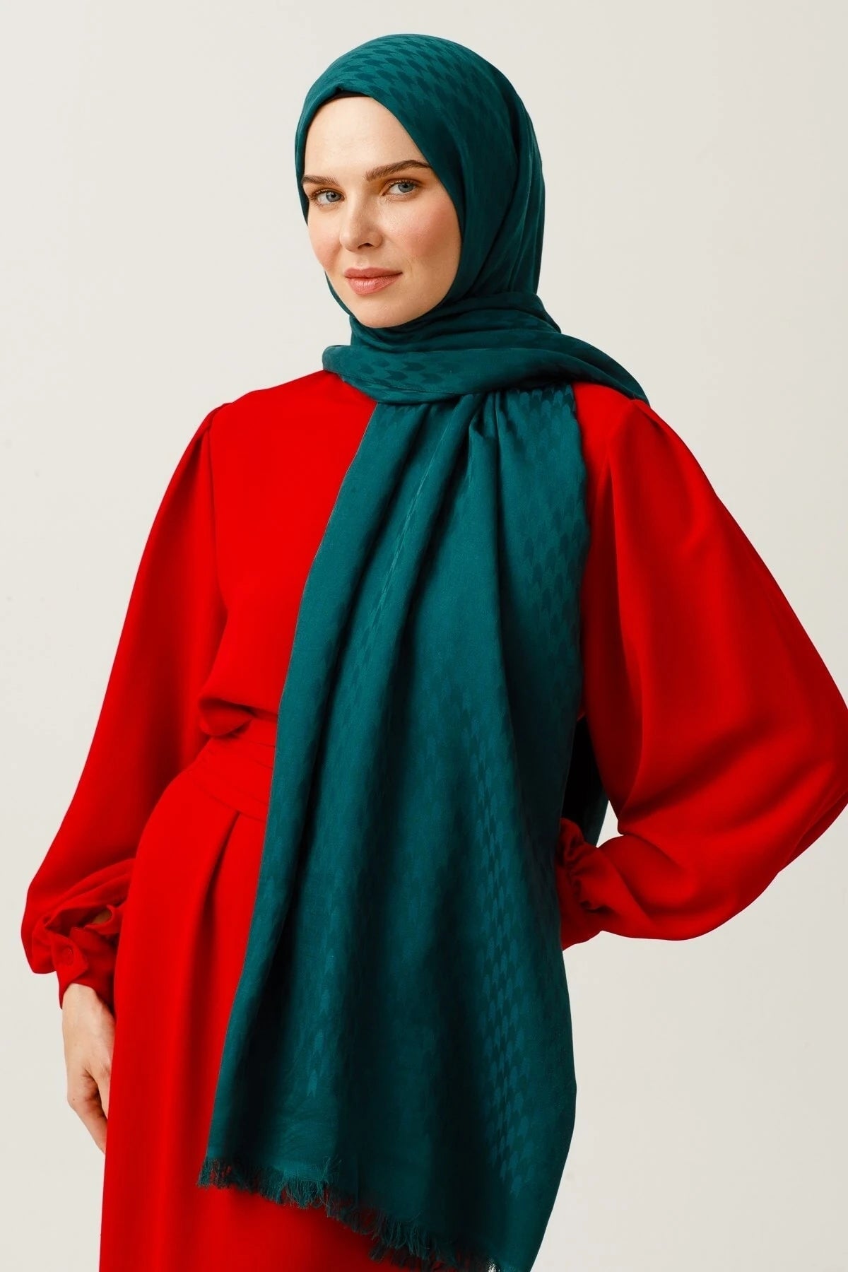 Kırlangıç Desen Pamuk Jakar Şal