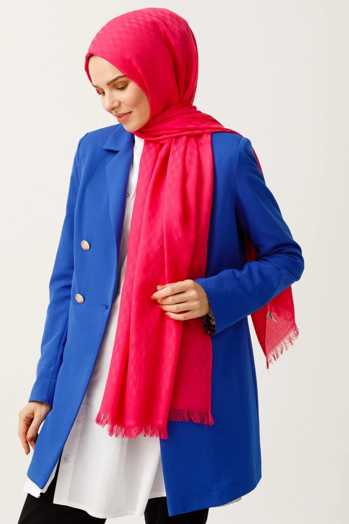 Kırlangıç Desen Pamuk Jakar Şal