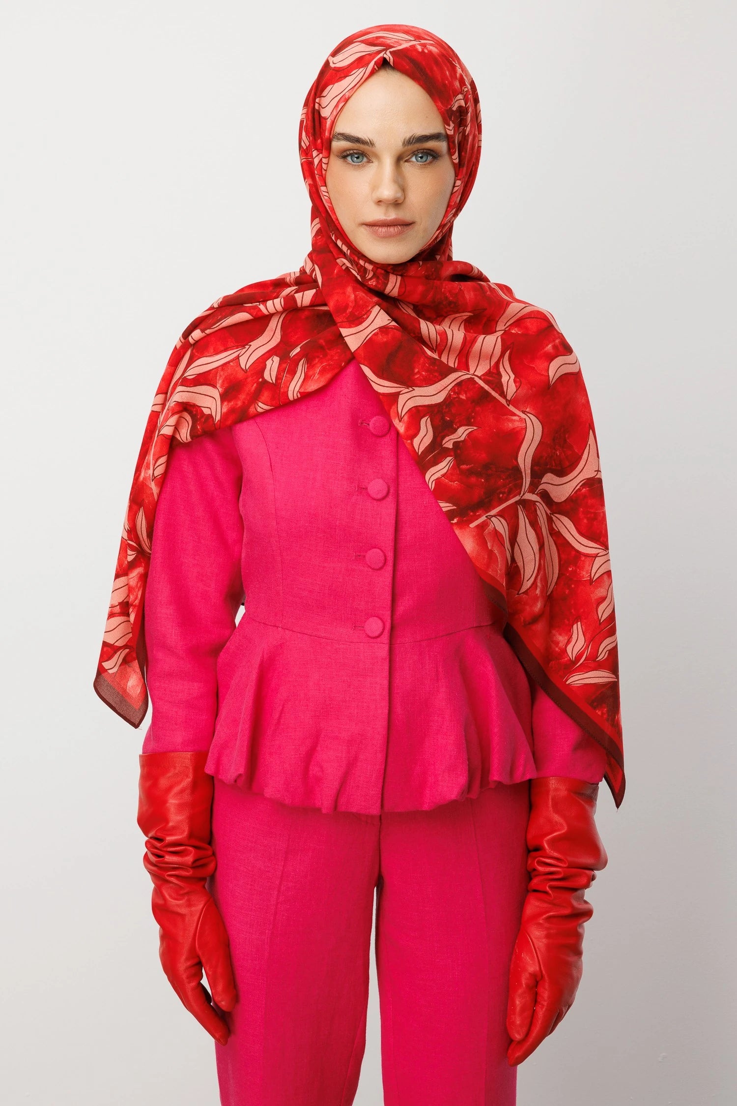 Frond Desen Hebei İpek Şal