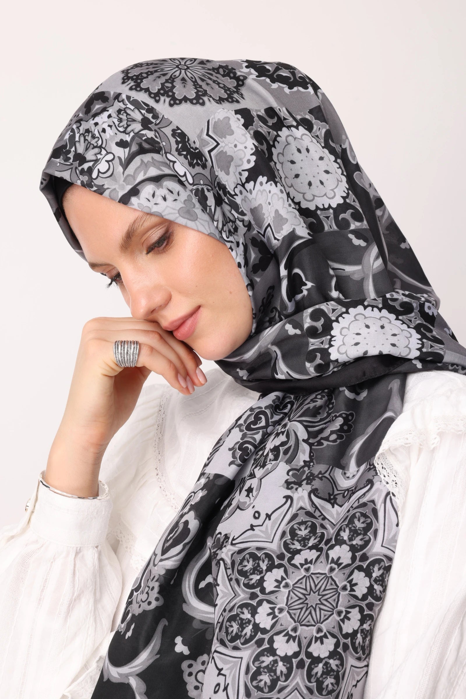 Solhar Desen Pamuk Şal