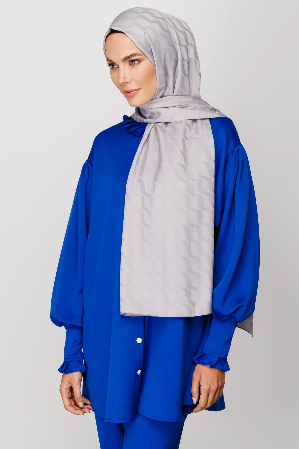 Dalga Desen İpeksi Jakar Şal