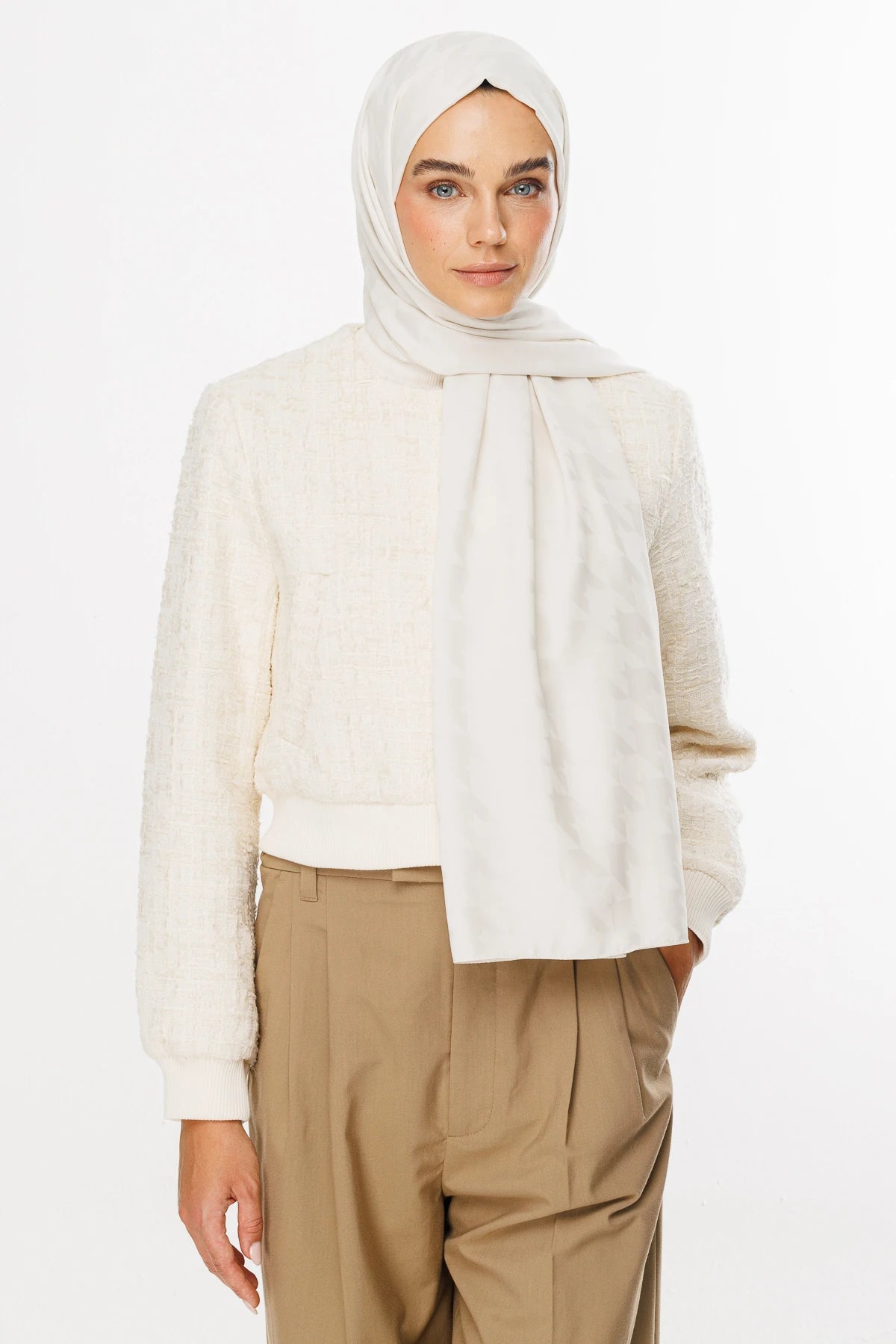 Kazayağı Desen İpeksi Jakar Şal