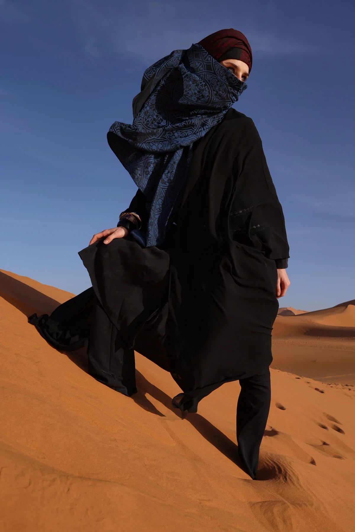 Morocco Desen Çift Taraflı Şal