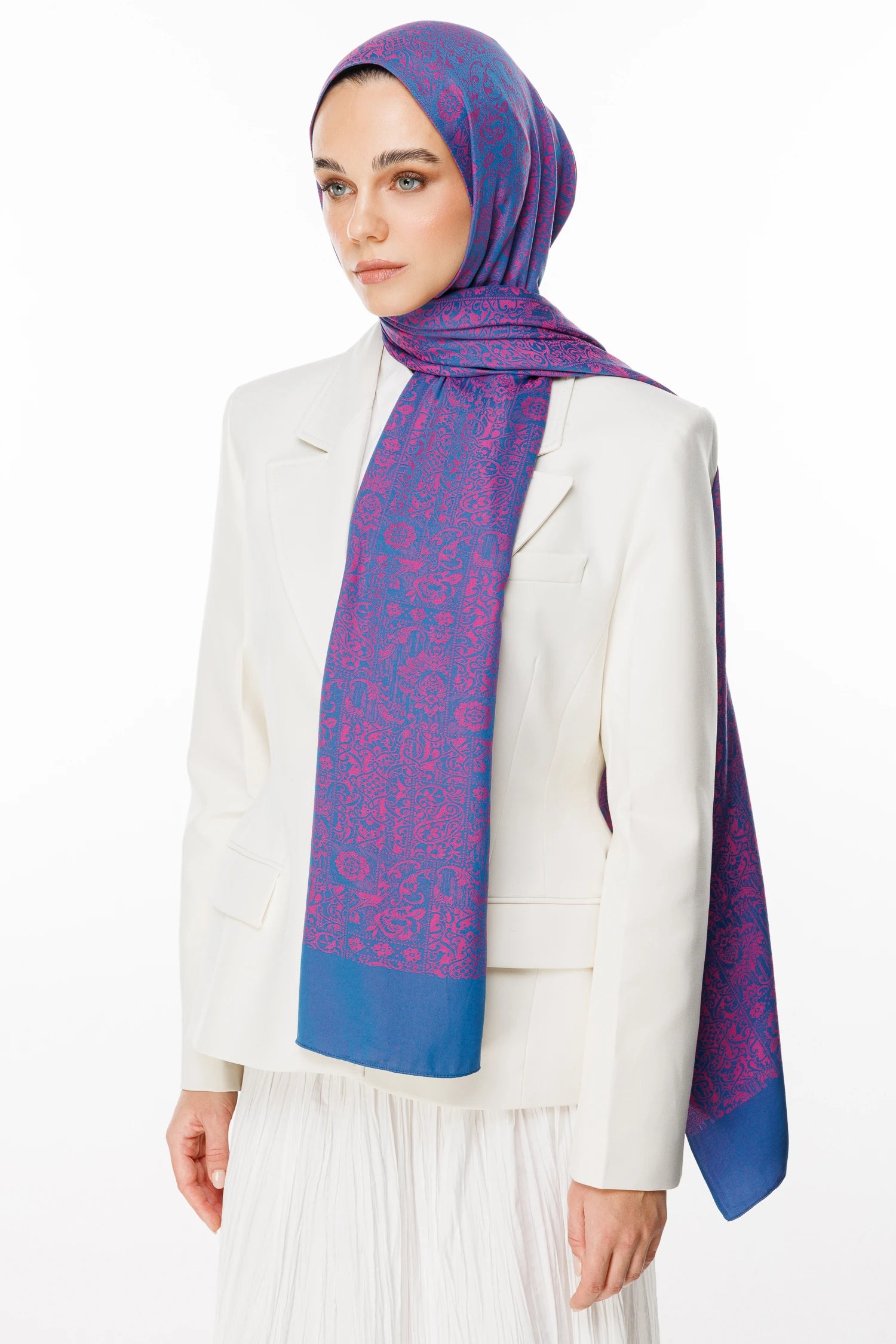 Henna Desen Çift Taraflı Şal