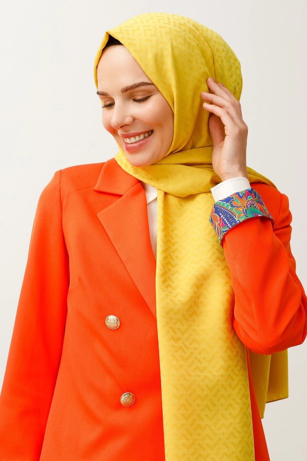 Z Desen İpeksi Jakar Şal