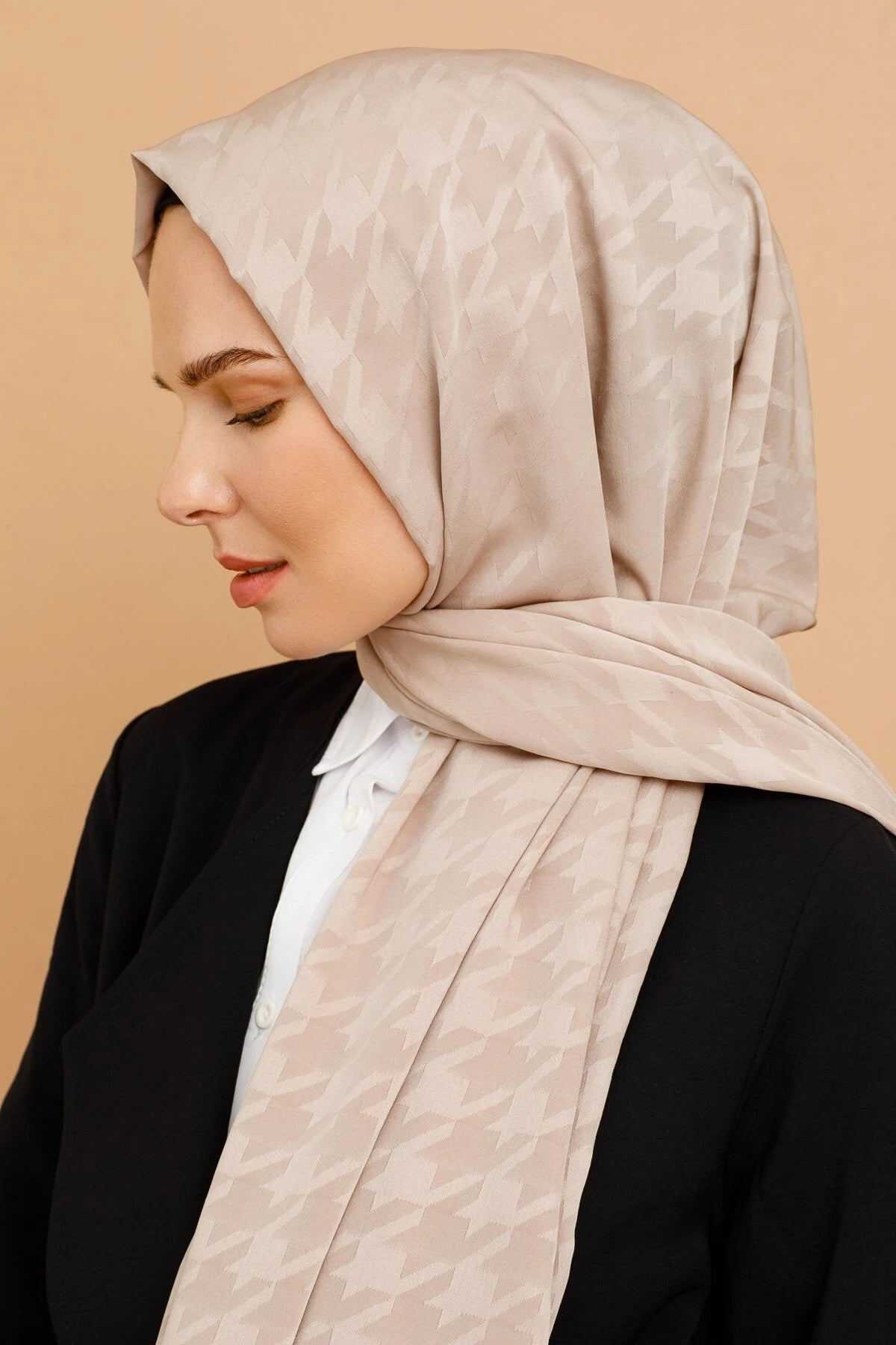 Kazayağı Desen İpeksi Jakar Şal