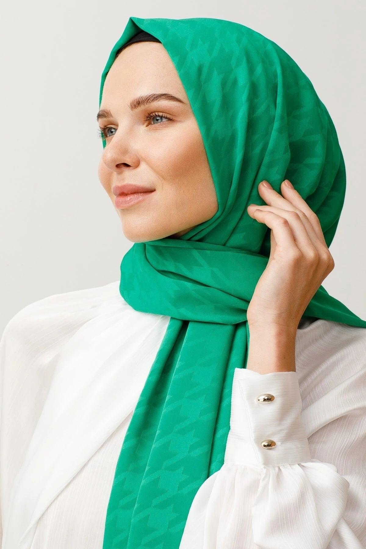 Kazayağı Desen İpeksi Jakar Şal