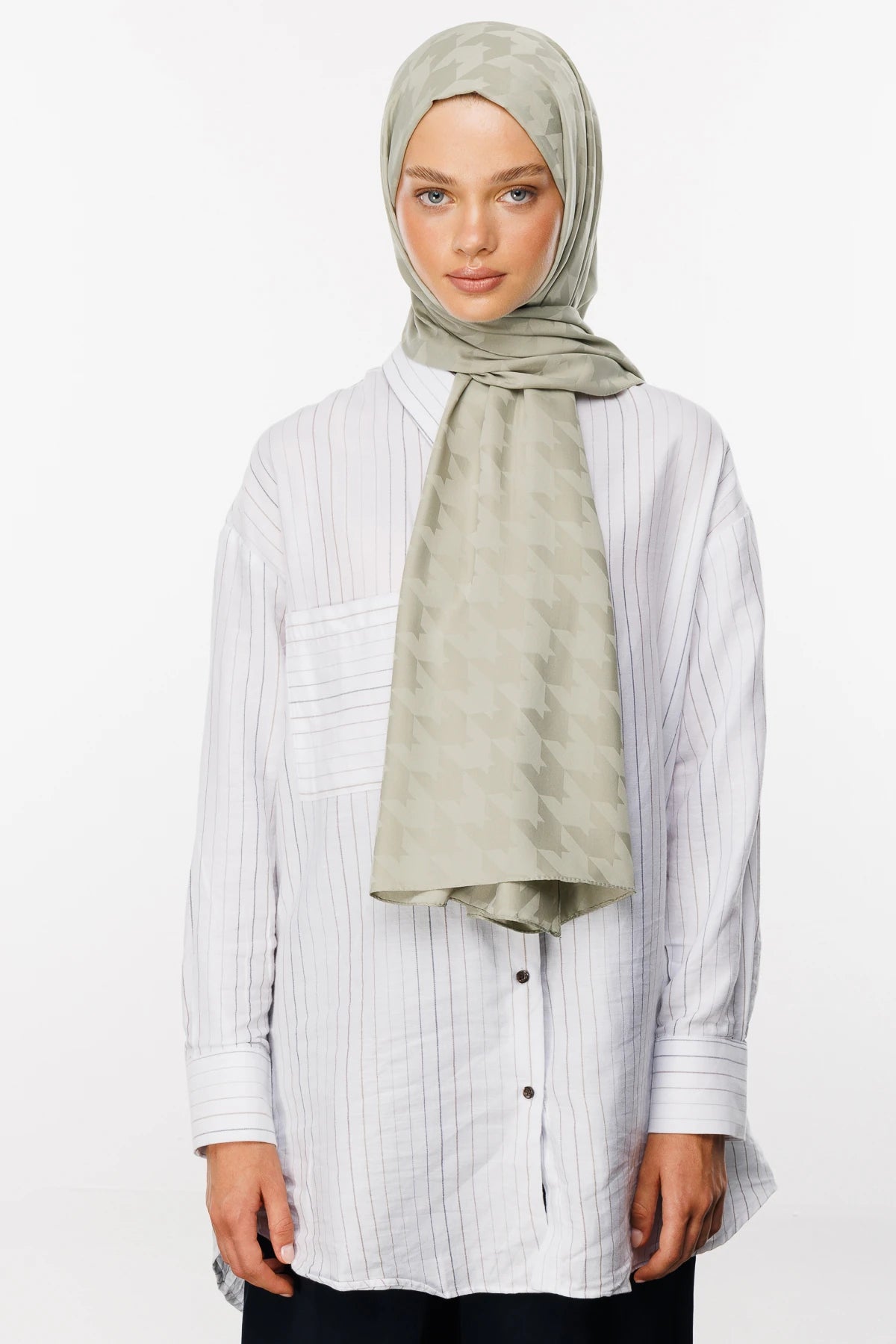 Kazayağı Desen İpeksi Jakar Şal