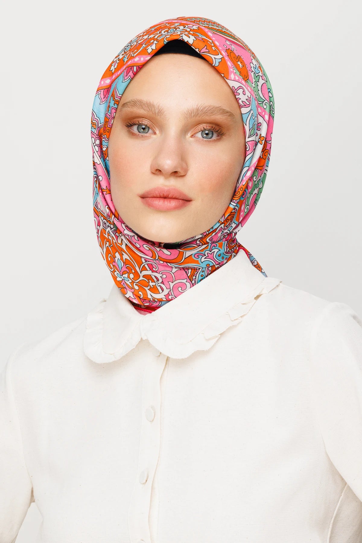 40 Yama Desen Dijital Soft Eşarp