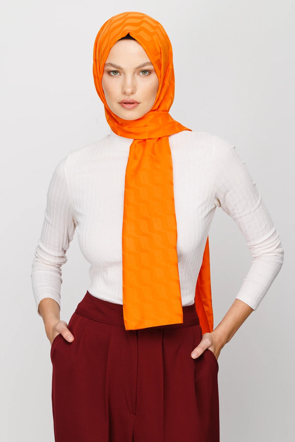 Dalga Desen İpeksi Jakar Şal