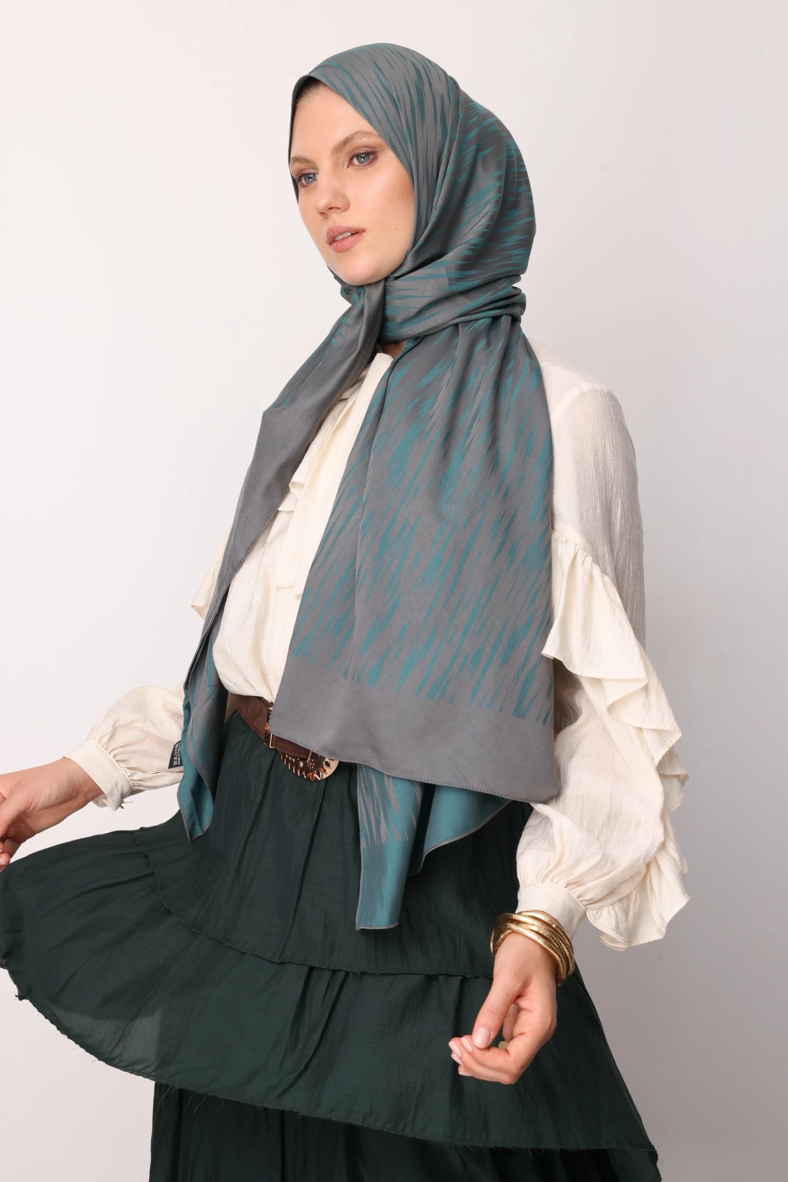 Selis Desen Çift Taraflı Şal