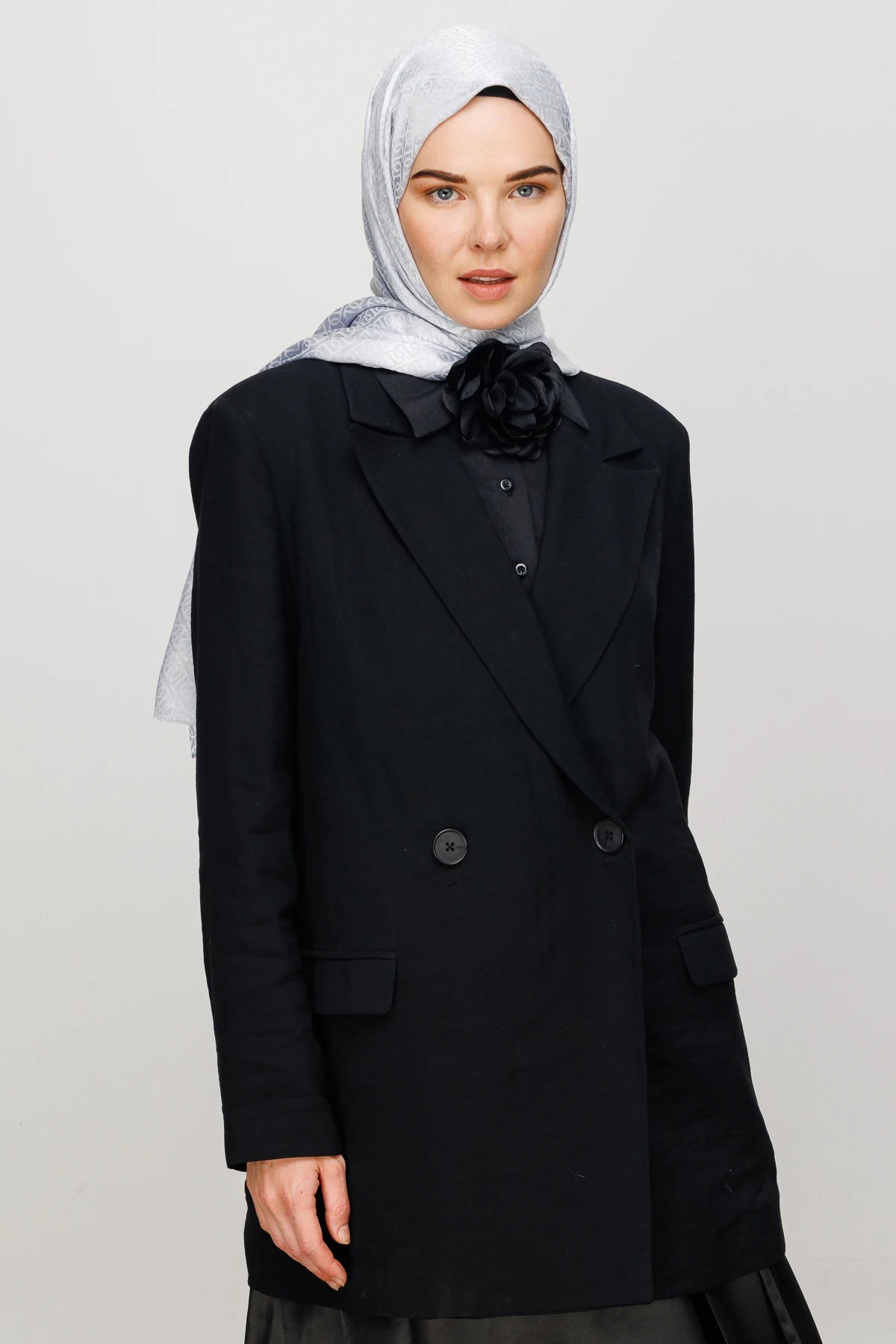 Forever Desen Parlak Jakar Şal