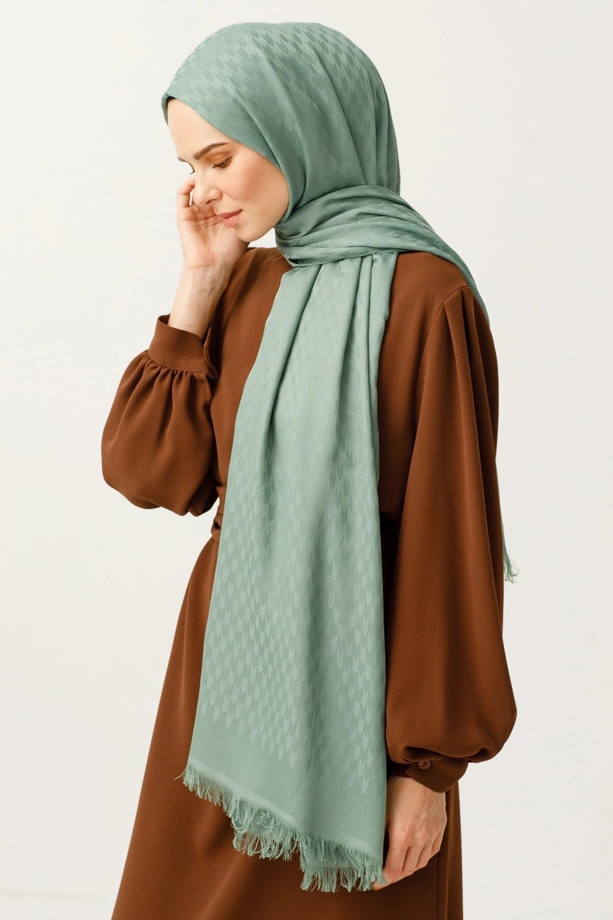 Kırlangıç Desen Pamuk Jakar Şal