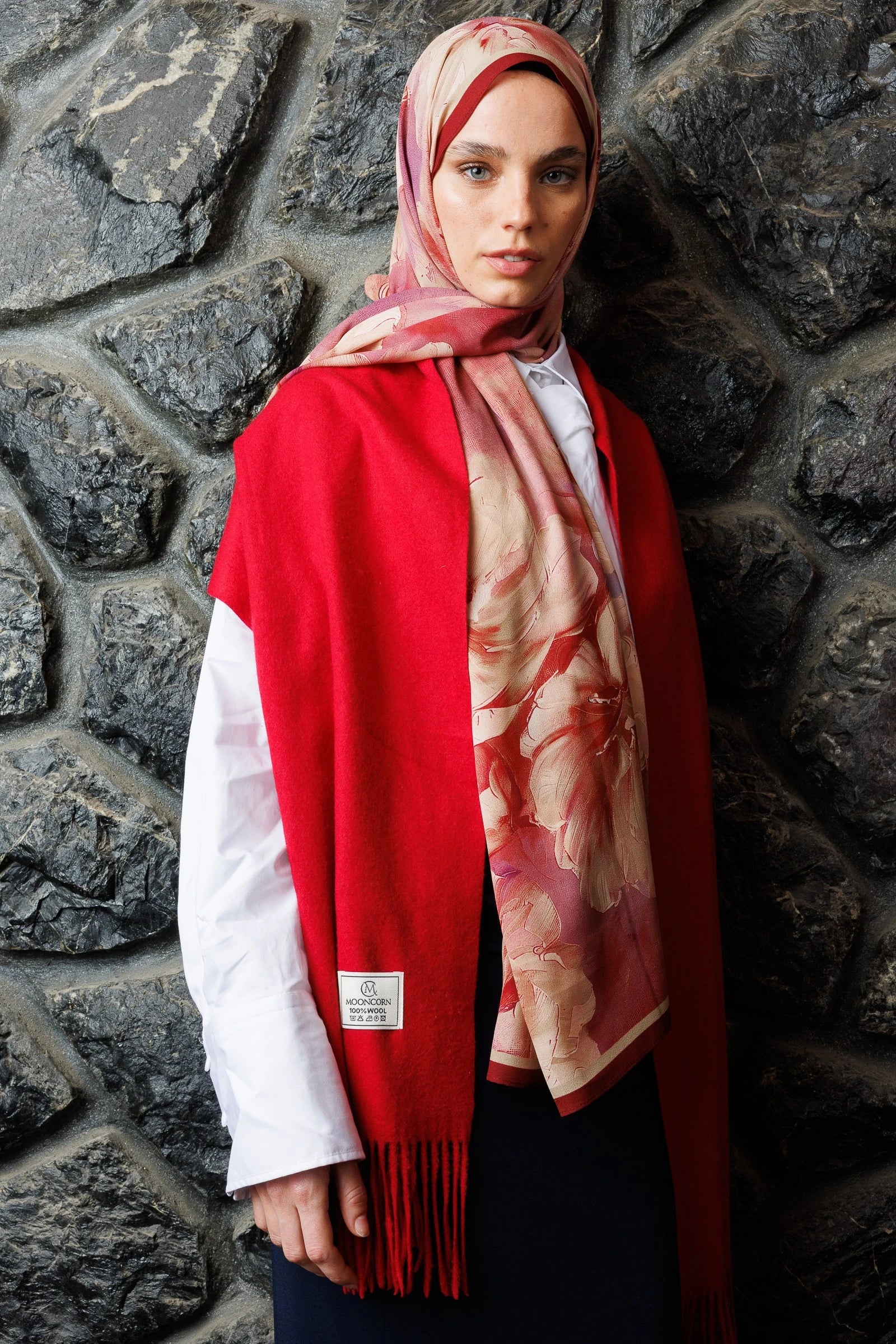 Rose Desen Hebei İpek Şal