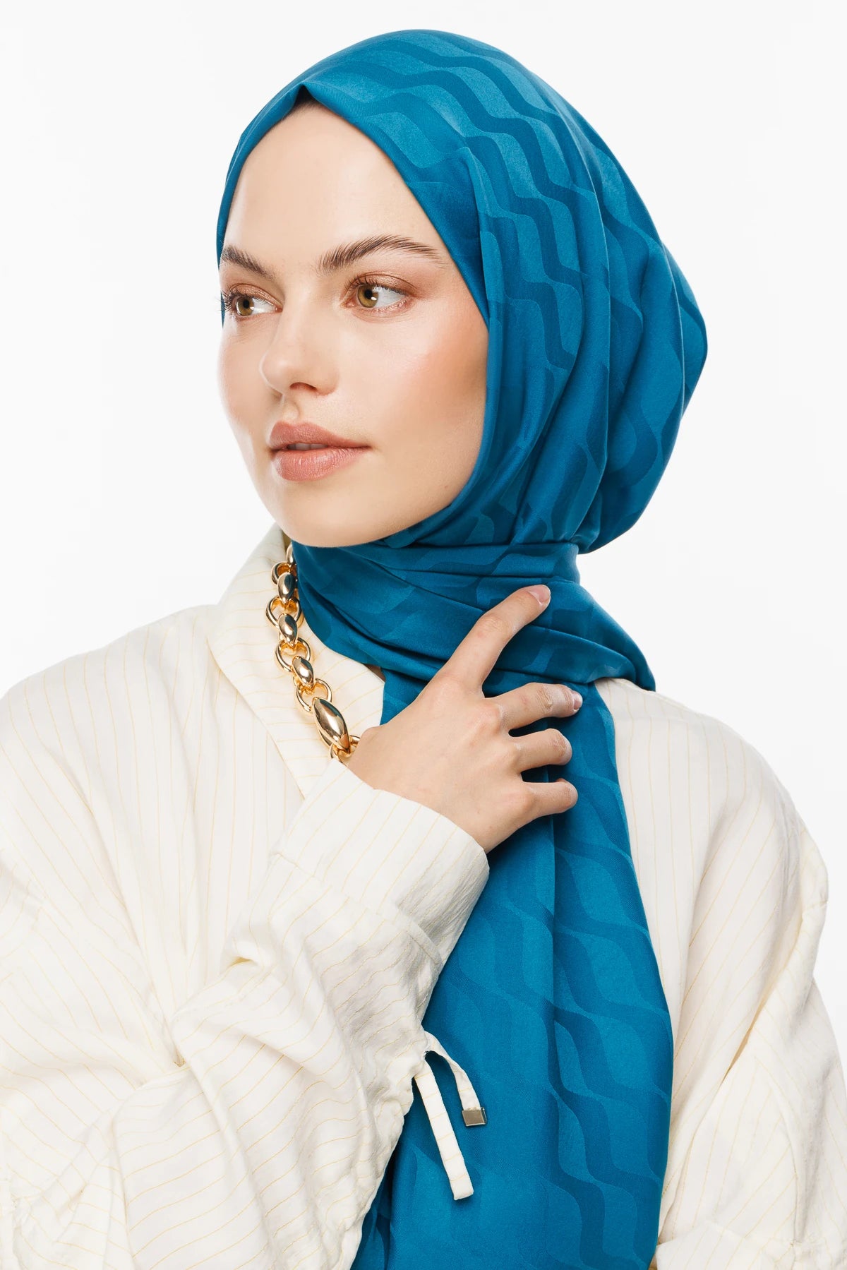 Dalga Desen İpeksi Jakar Şal