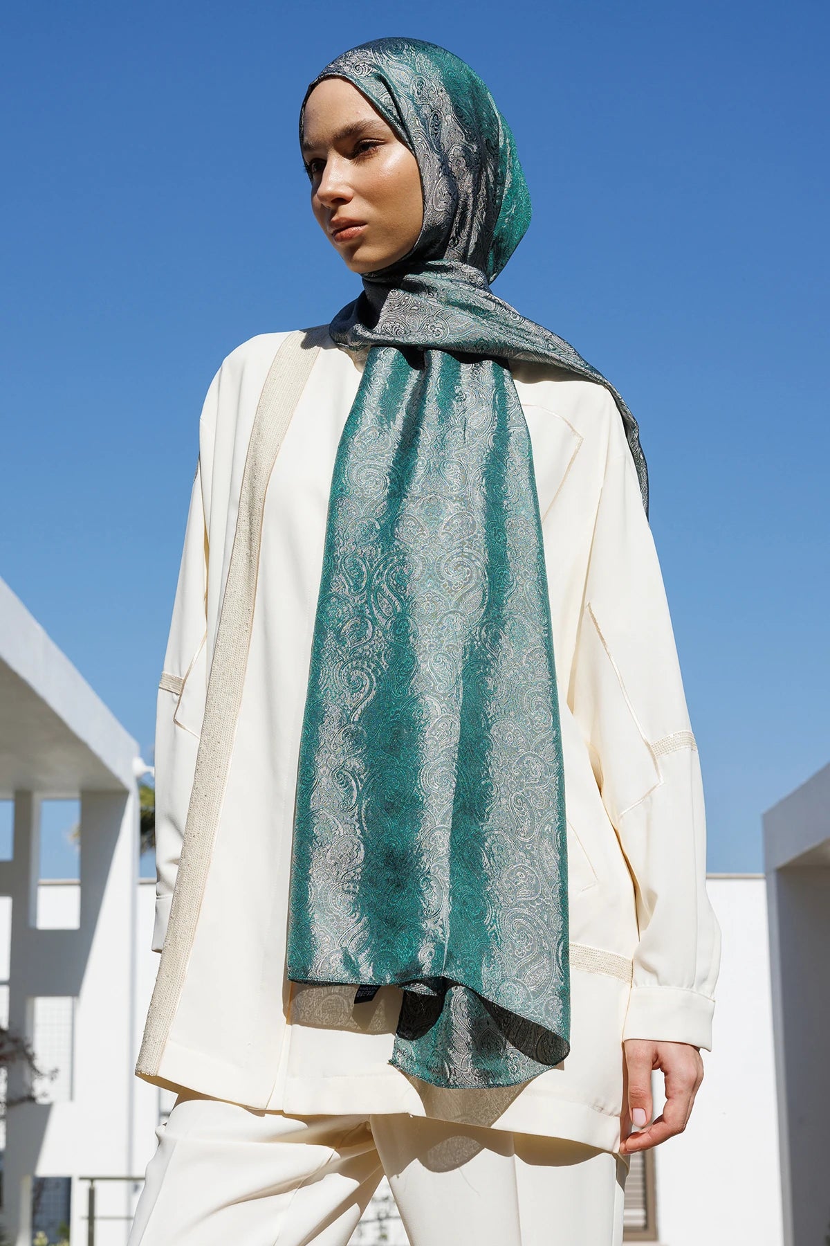 Moren Desen Shine Line Şal