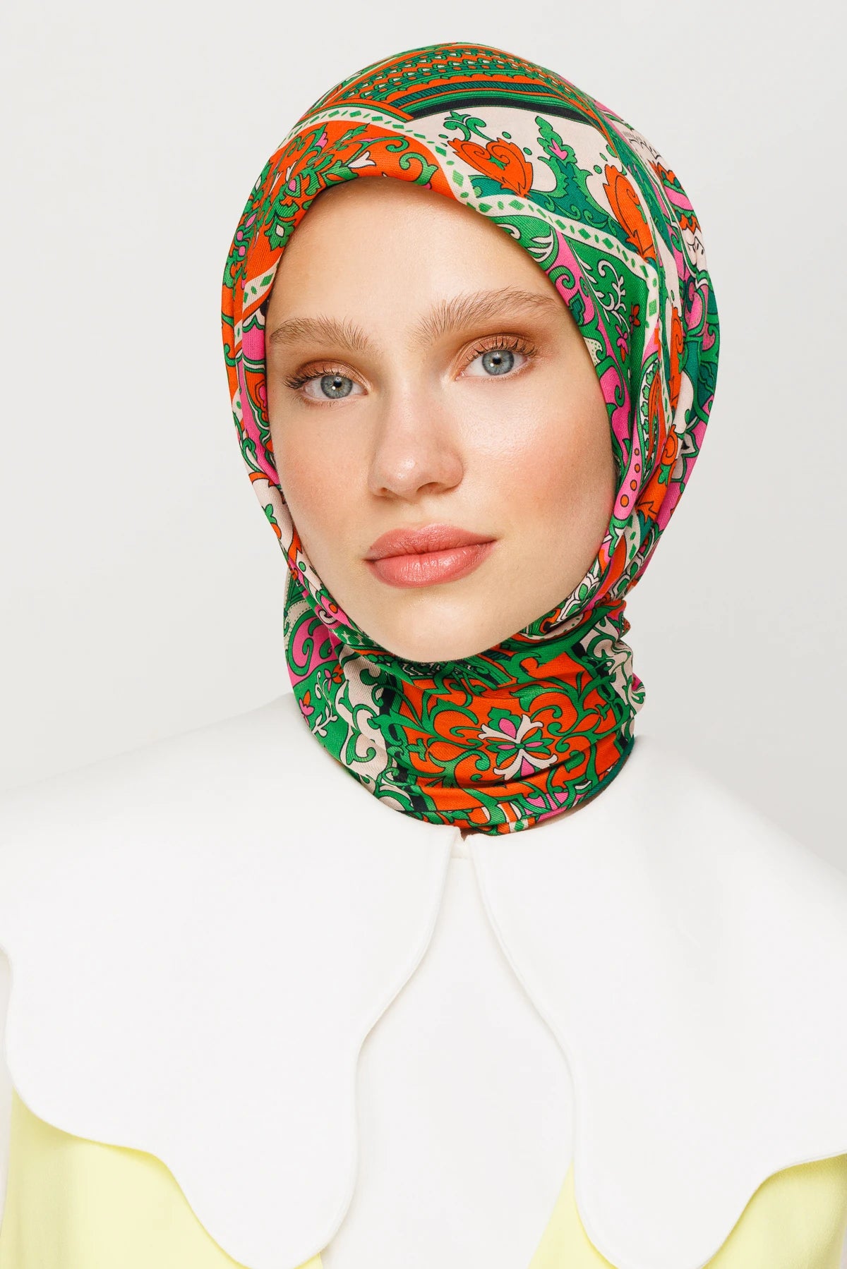 40 Yama Desen Dijital Soft Eşarp