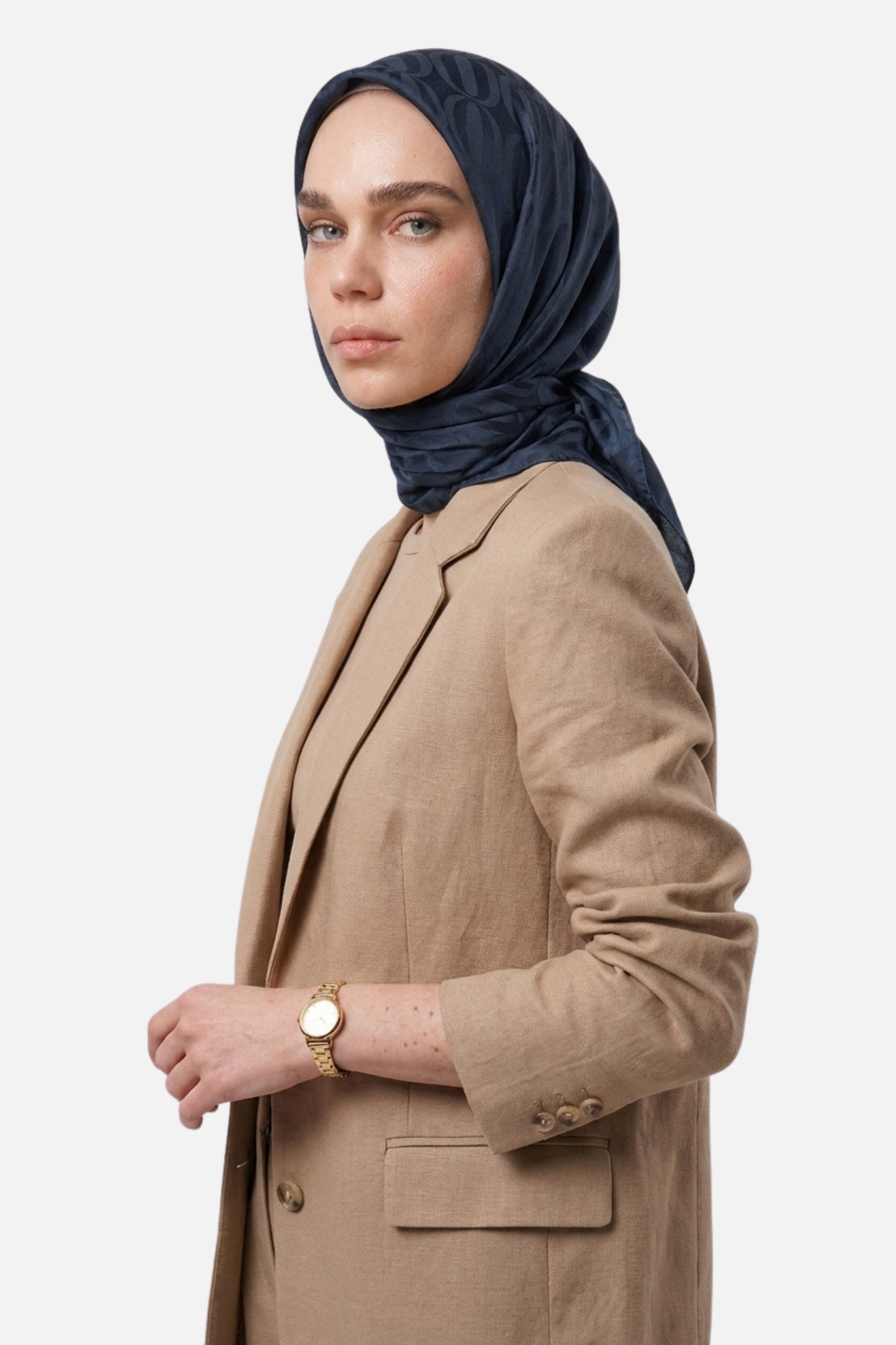 Dune Desen Ayrobin Jakar Eşarp - Antrasit