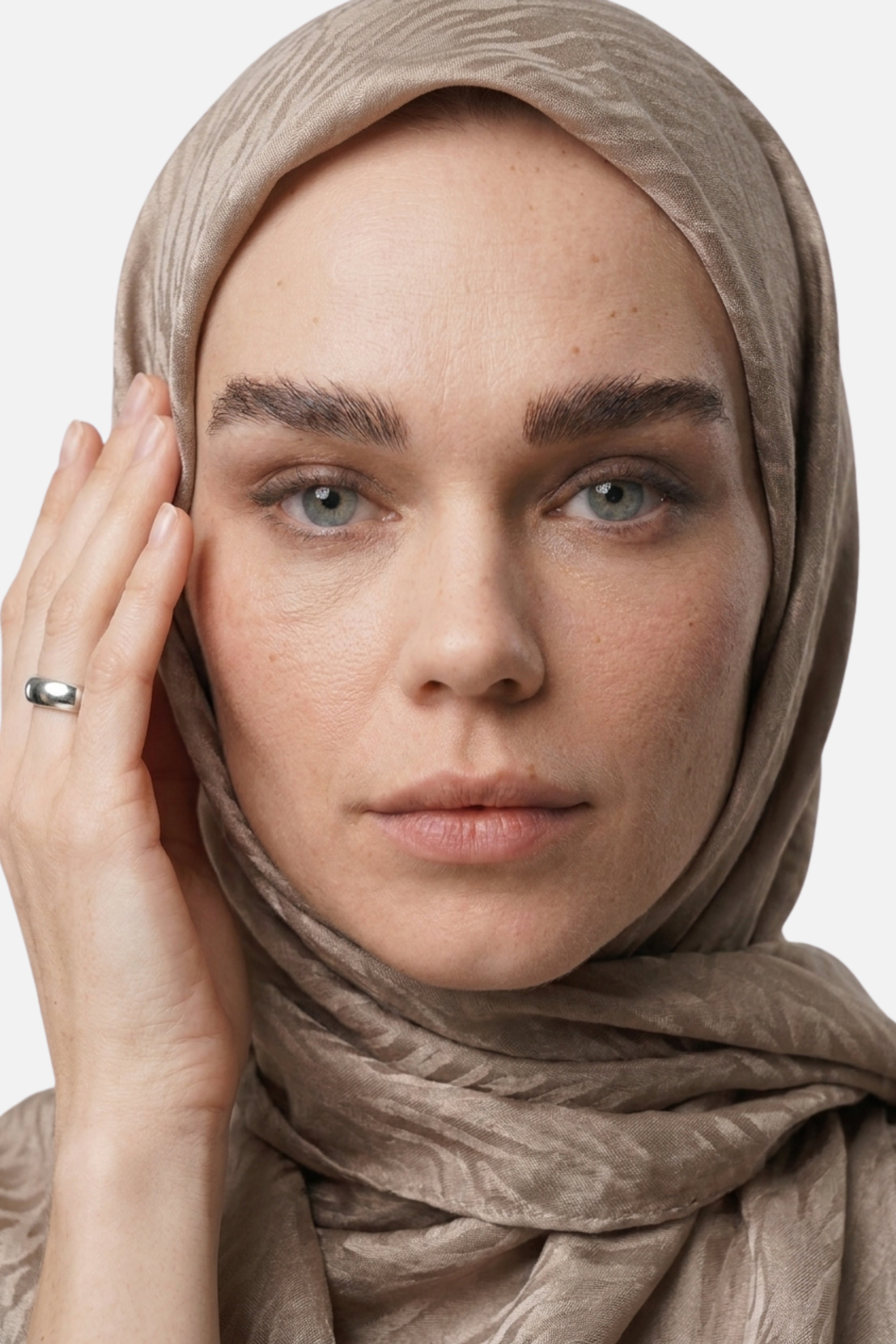 Grove Desen Ayrobin Jakar Eşarp - Bej