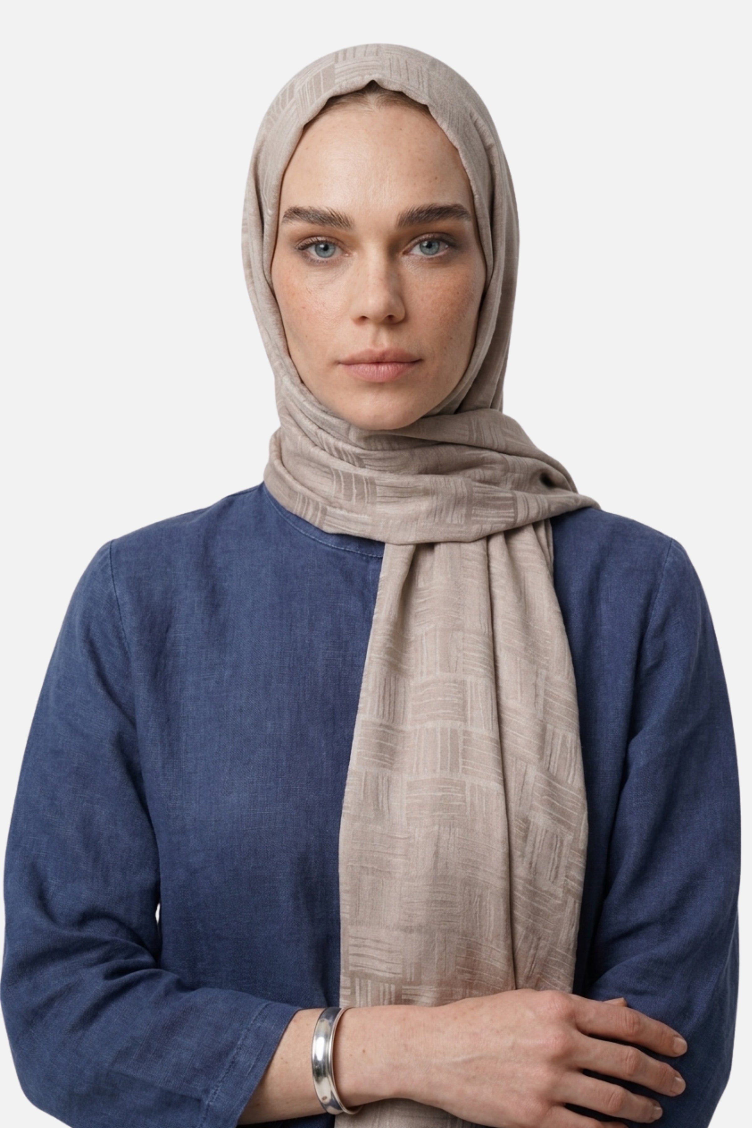 Noria Desen Ayrobin Jakar Şal - Bej